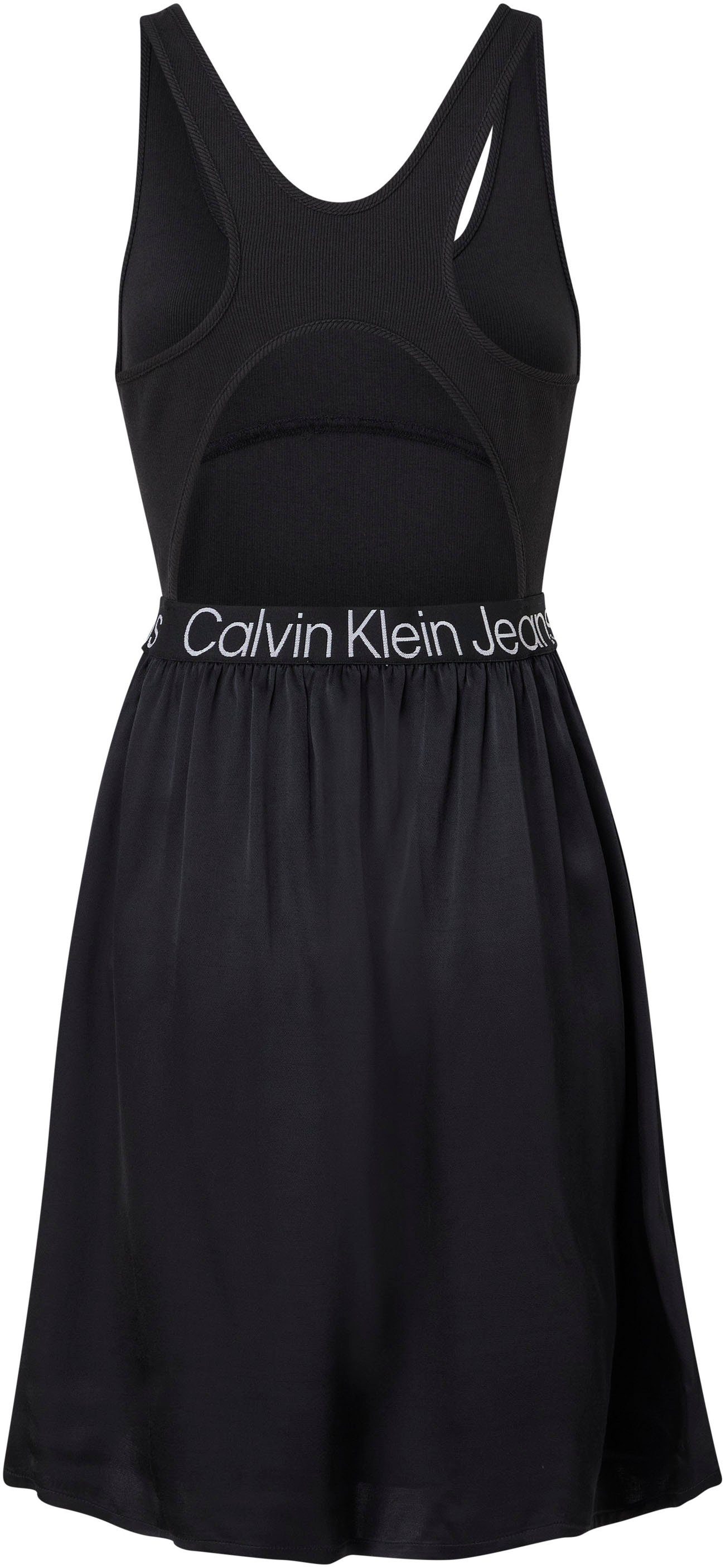 Calvin Klein Jerseyjurk RACERBACK LOGO ELASTIC DRESS