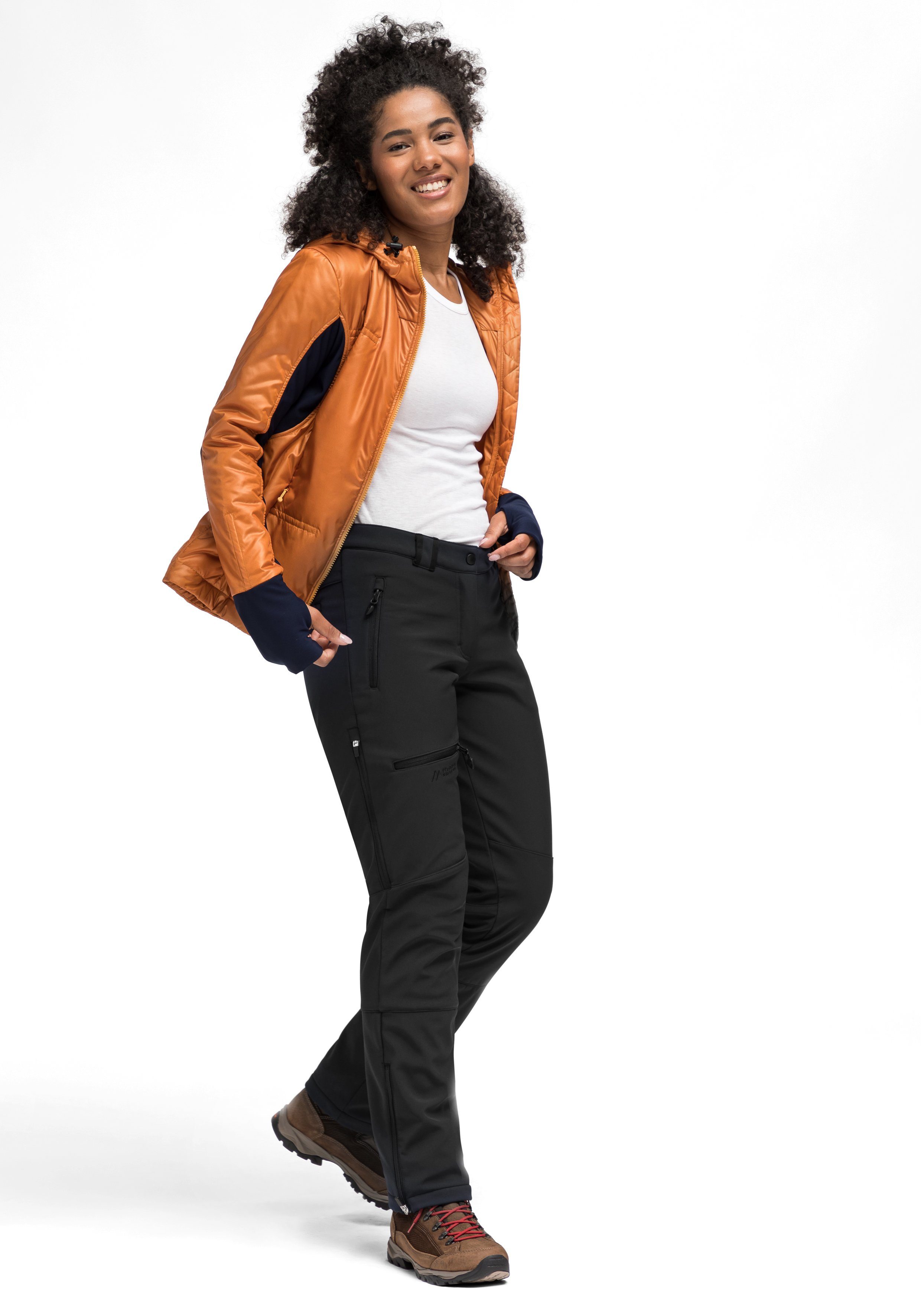 Maier Sports Softshell-broek Adakit W Dames trekkingbroek, ademende outdoorbroek, regular fit