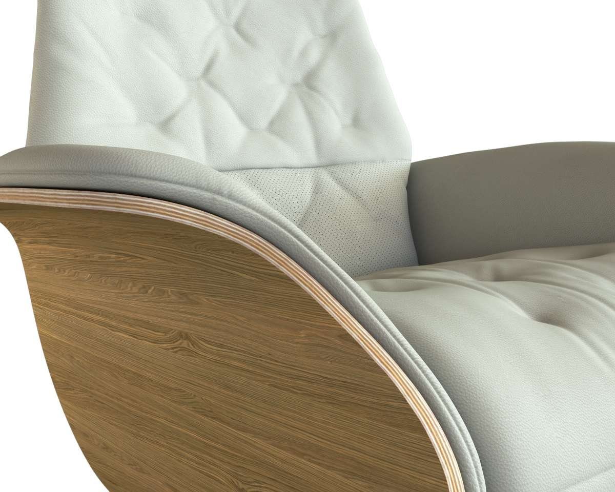 FLEXLUX Relaxfauteuil Volden praktische elektrische fauteuil Maat M, elektrische rug- en voetensteun, accu, armleuning Eiken, aluminium voet