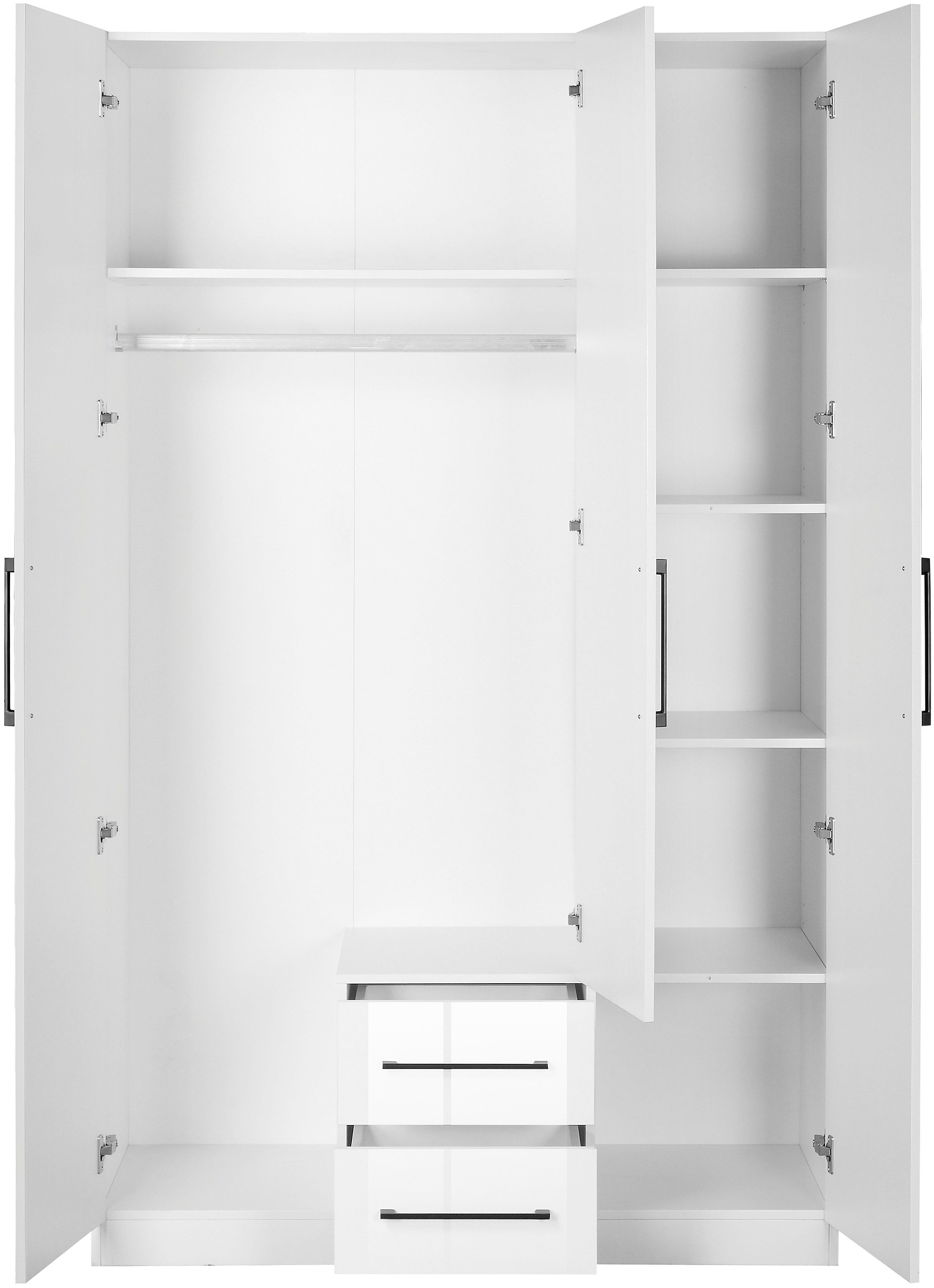 INOSIGN Kledingkast Sylt slaapkamerkast garderobe kast bestseller hoogglans Draai-deur kast met perfecte binneninrichting, breedte 120 cm