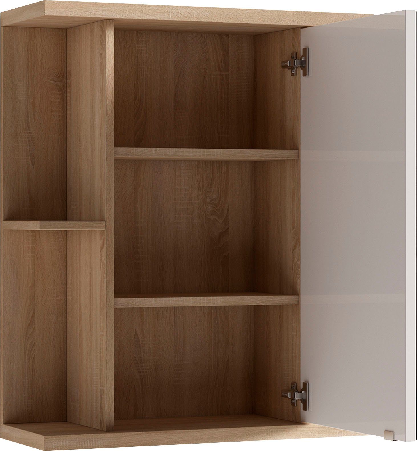 Homexperts Spiegelkast Nusa Breedte 60 cm, met grote spiegeldeur en veel bergruimte