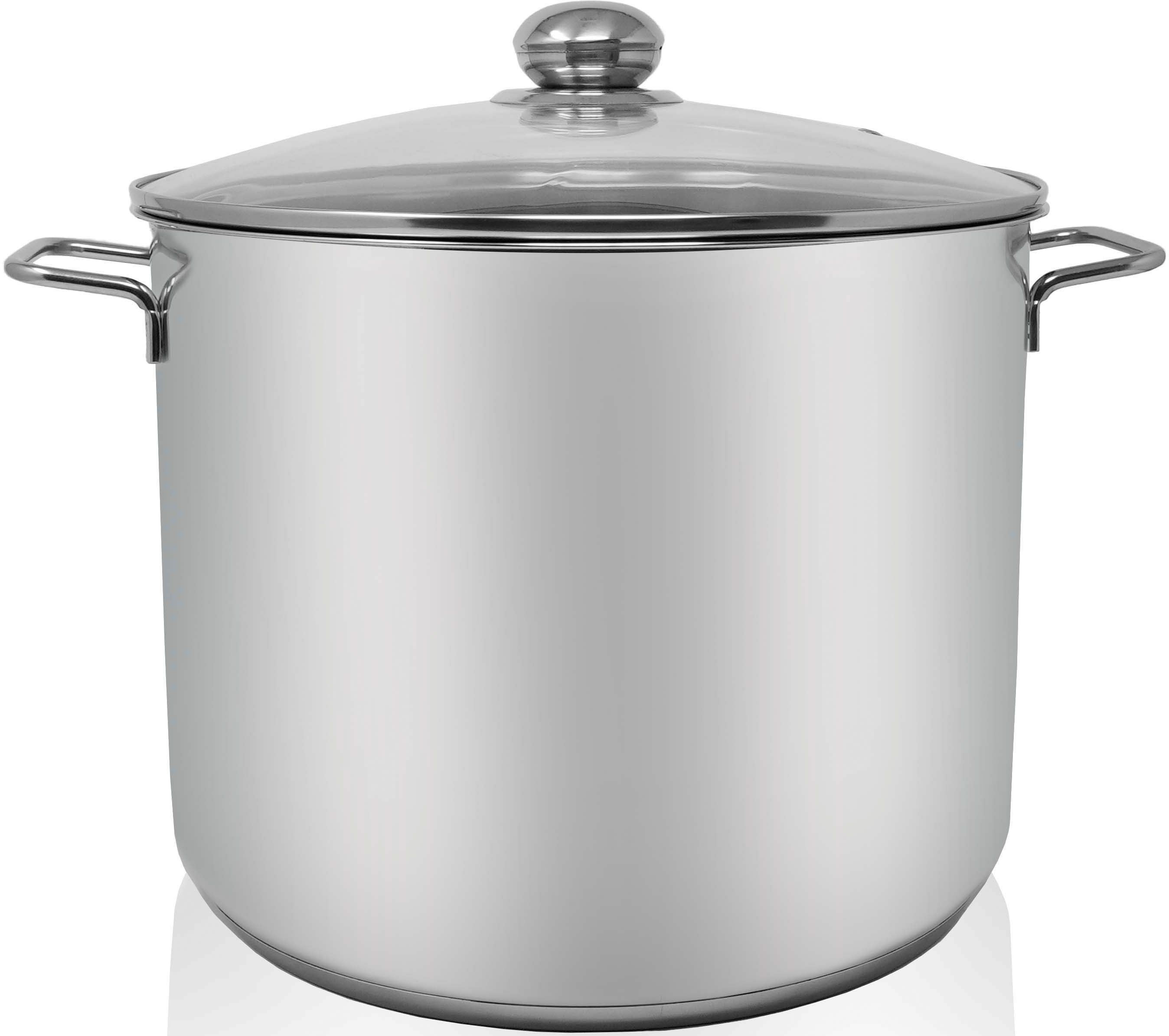 Krüger Kookpan voor inductiekookvelden geschikt (1-delig) kookpannen zilver