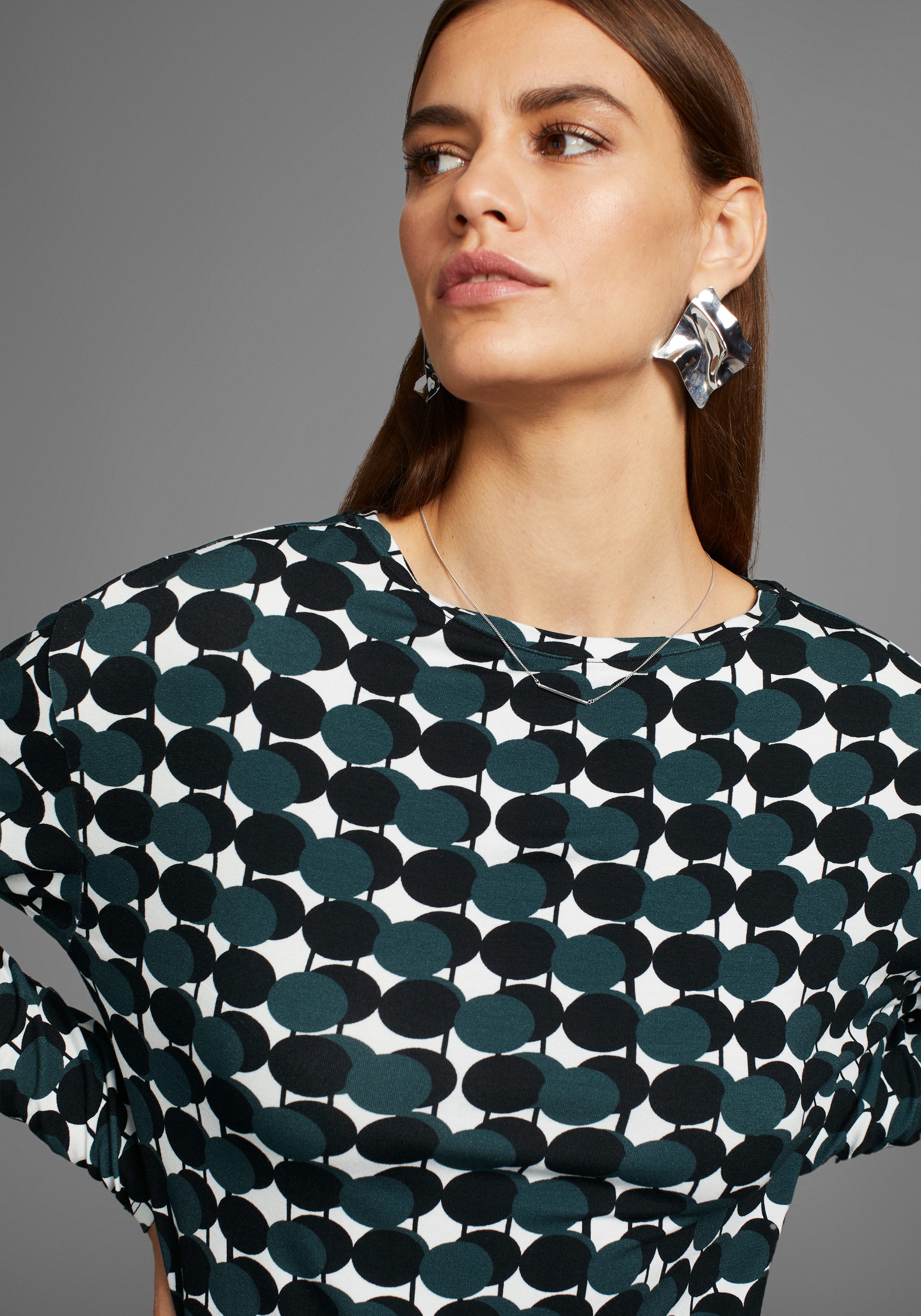 HECHTER PARIS Shirt met lange mouwen met mooie all-over print
