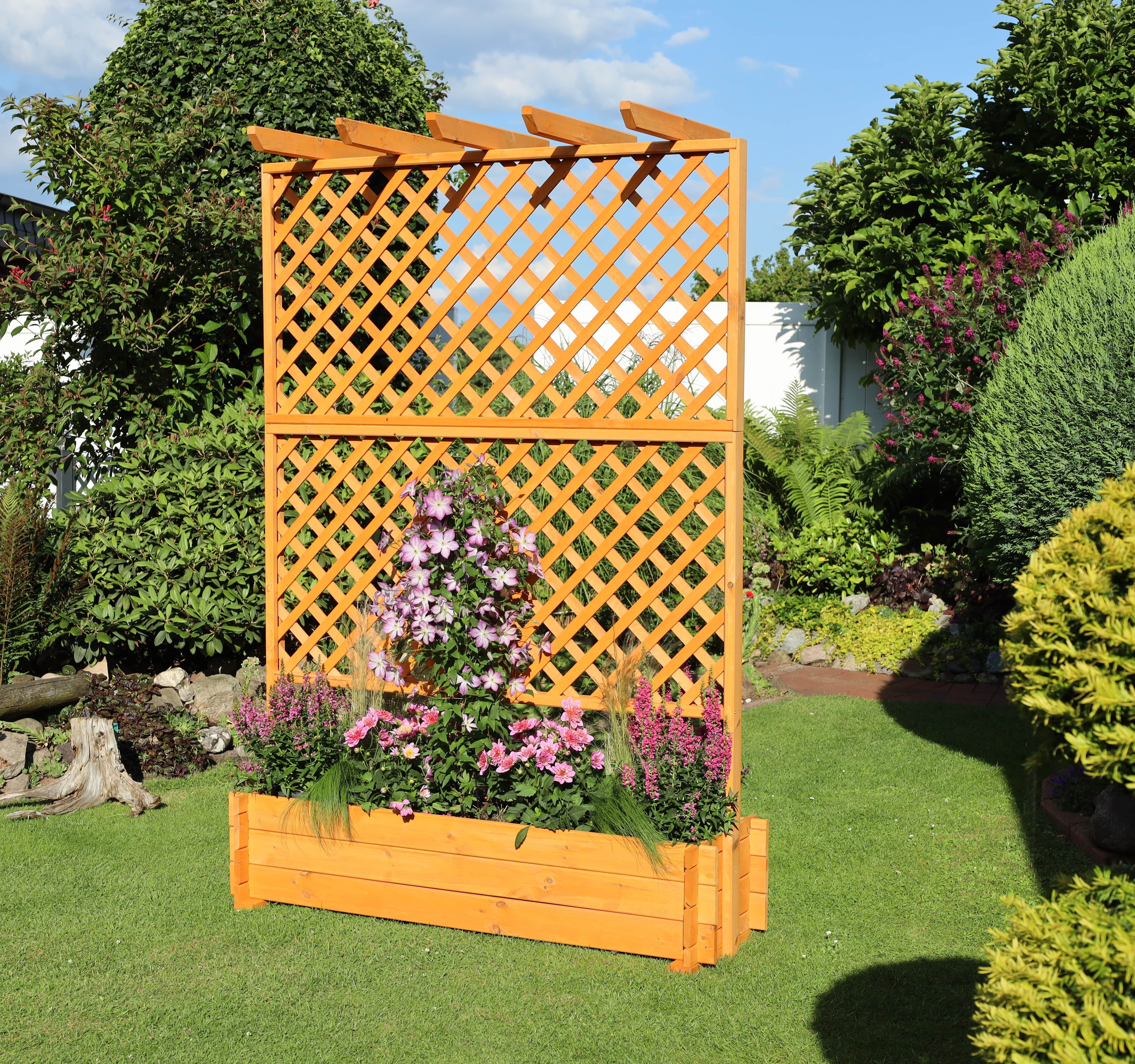 promadino Rek Pergola met plantenbak, bxdxh: 140x65x200 cm