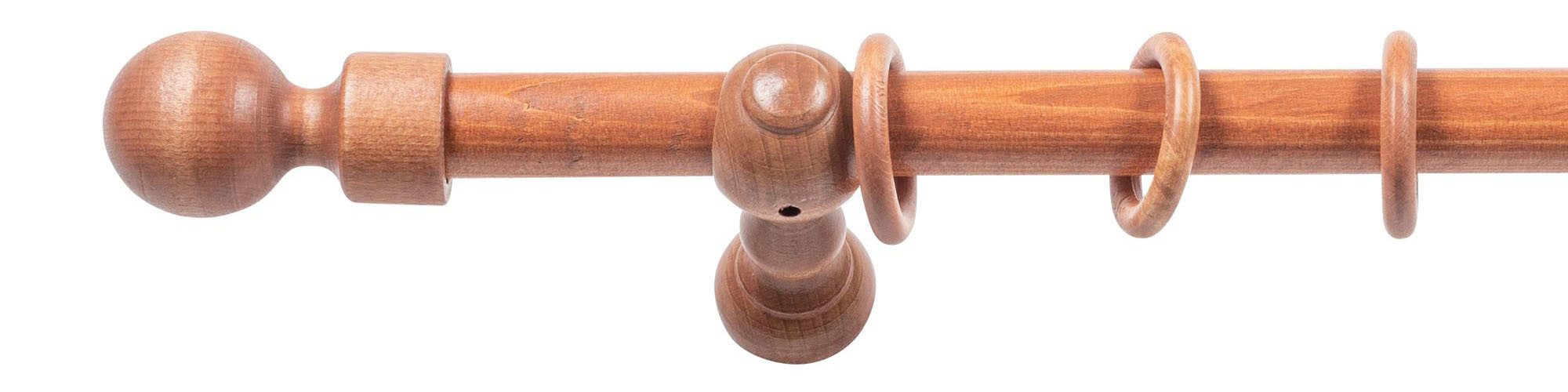 SN DECO GROUP Gordijnroede Giro 28 mm, hout, verschillende lengtes en kleuren, compleet set