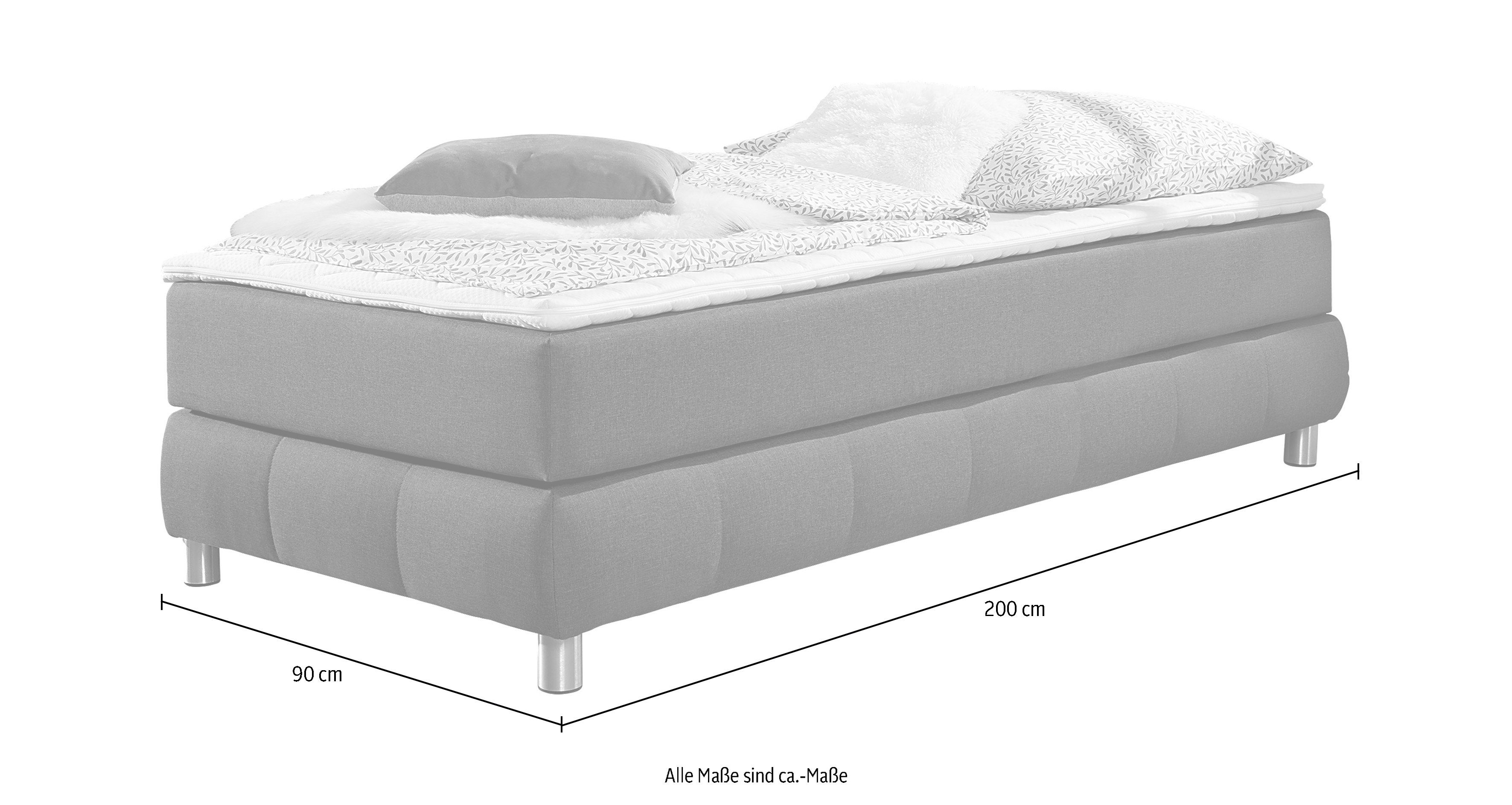 andas Boxspring Salo Zonder hoofdbord, incl. matrastopper, ook in extra lange versie 220 cm verkrijgbaar