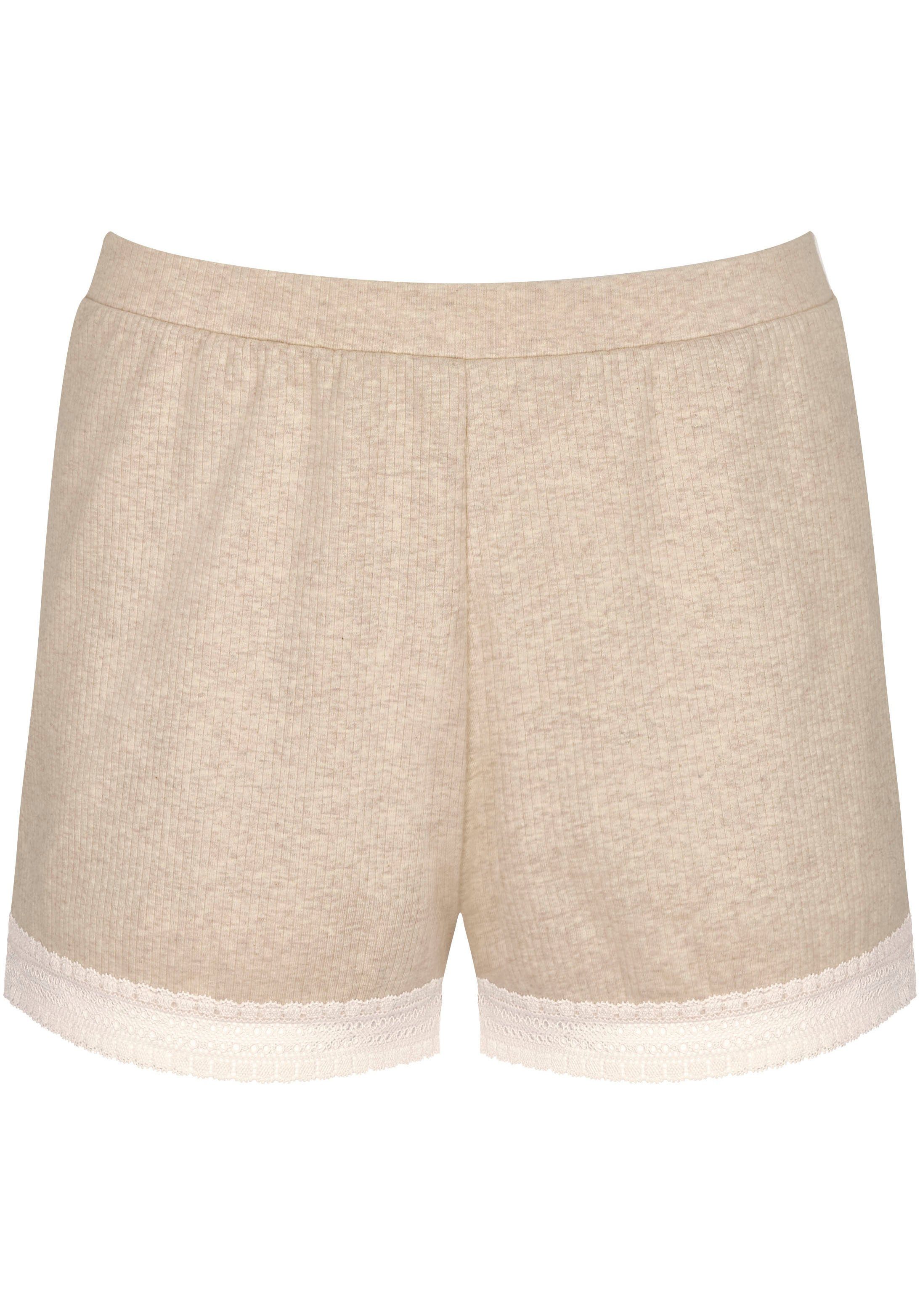 Sloggi Relaxshorts GO Ribbed Short met losse pasvorm zachte kantafwerking
