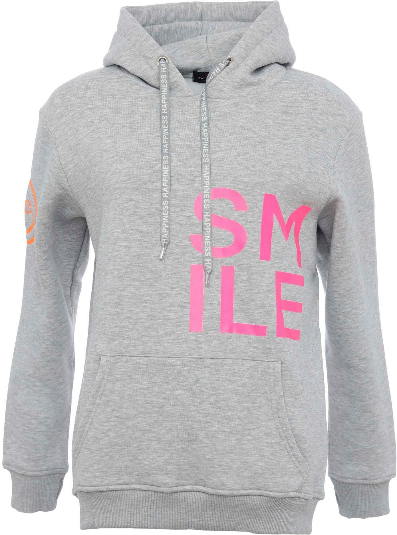 Zwillingsherz Hoodie "Alissa" met smile-print