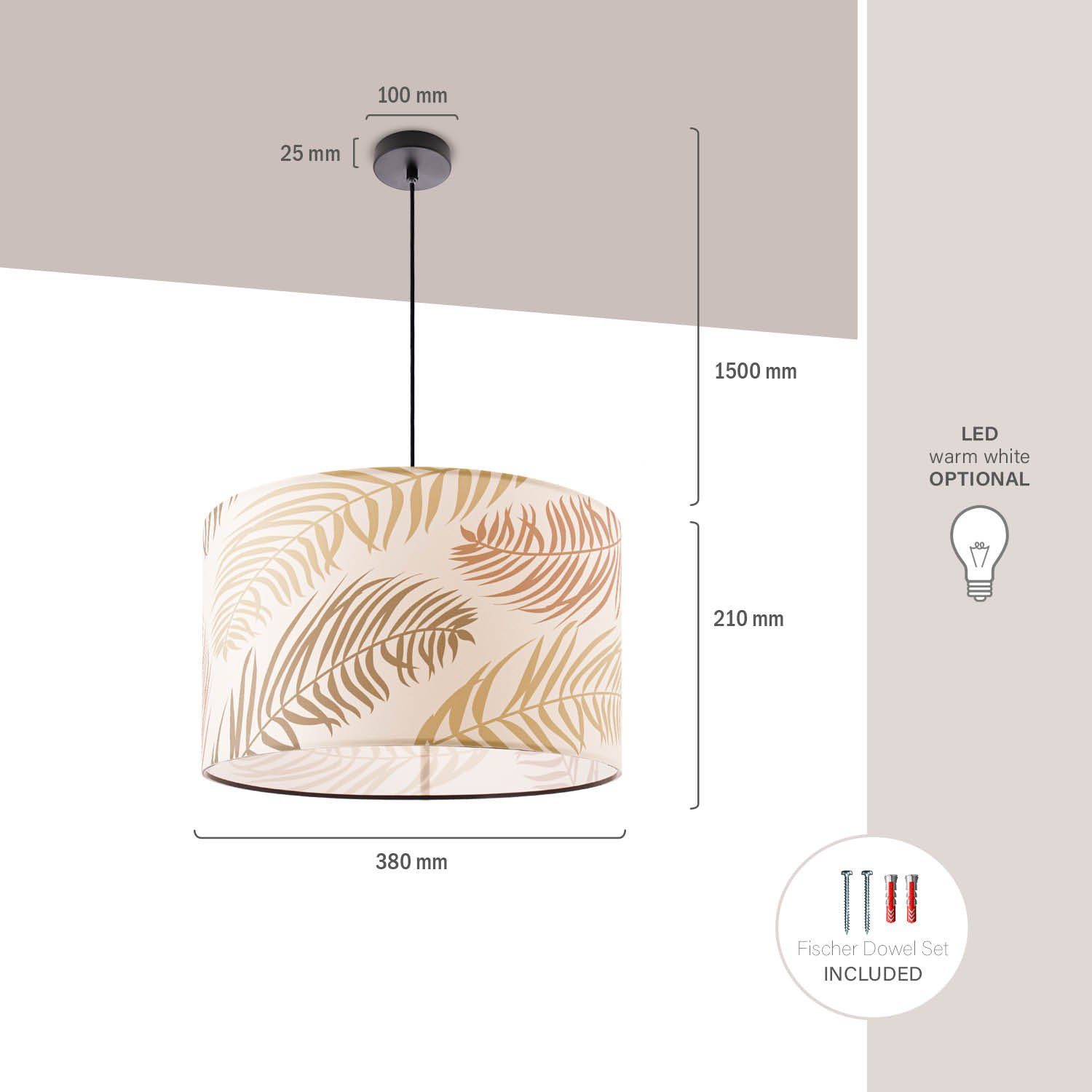 Paco Home Hanglamp Kuba 123 Hanglamp eettafel woonkamer modern lamp kinderkamer jungle