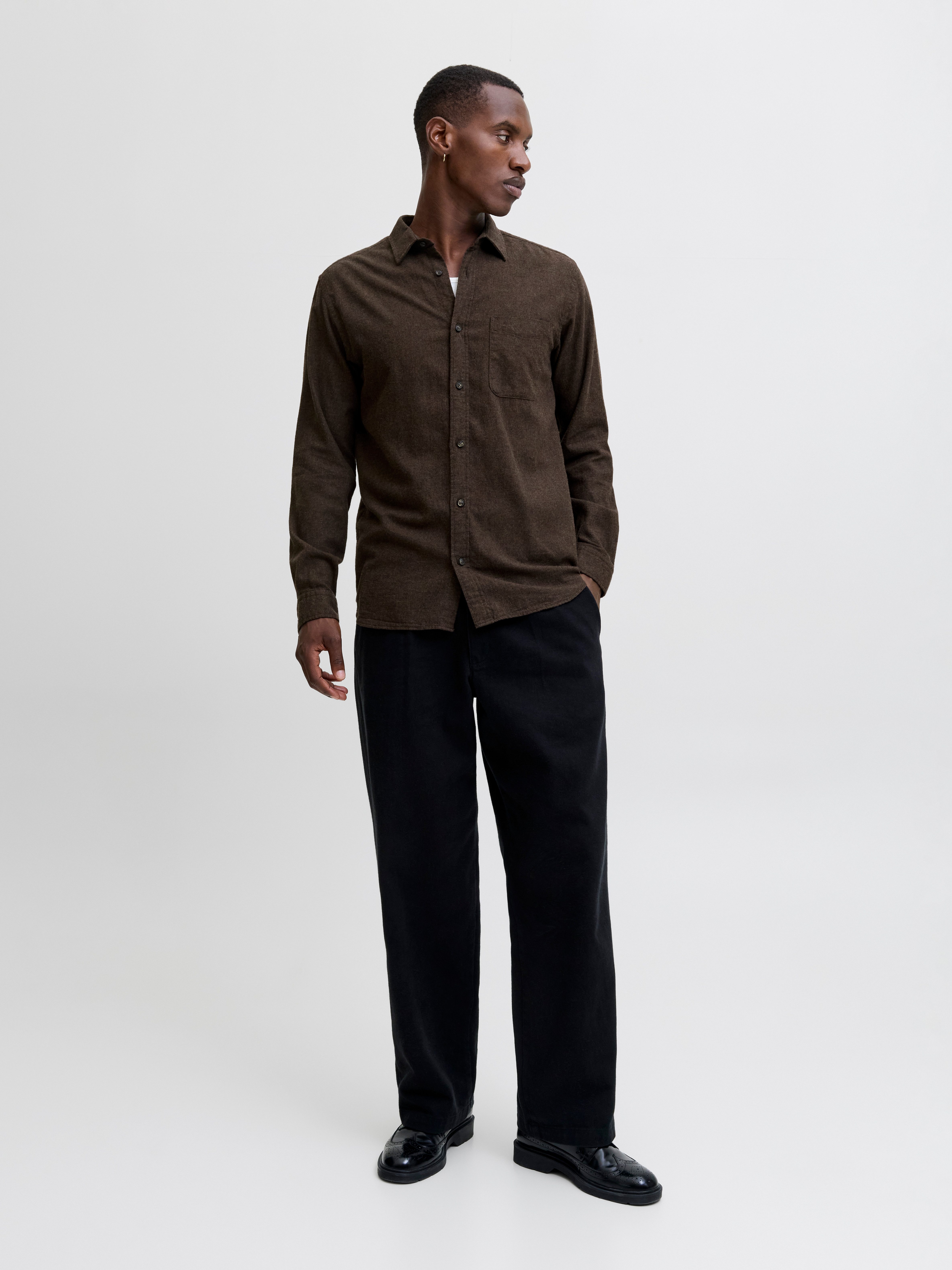 Jack & Jones Overhemd met lange mouwen JJECLASSIC MELANGE SHIRT L/S NOOS