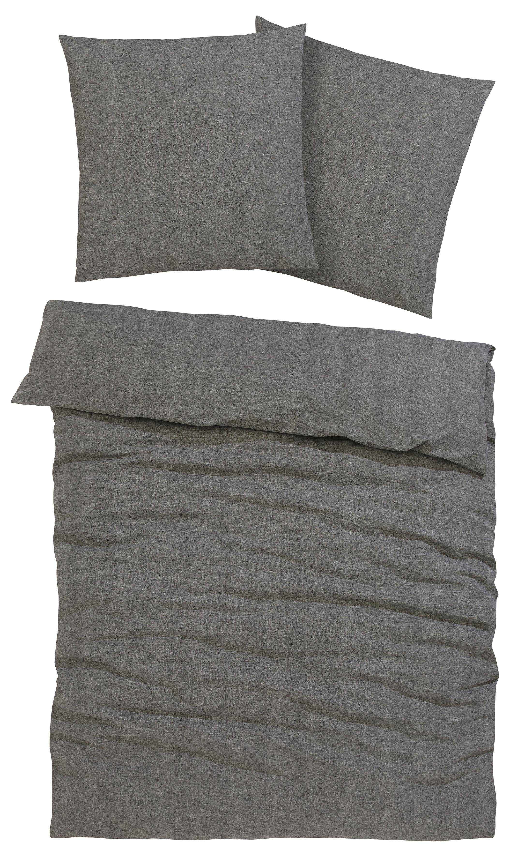 Home affaire Overtrekset Melli in mt. 135x200, 155x220 of 200x200 cm Dekbedovertrek van katoen, linnen-look in mêlee-look