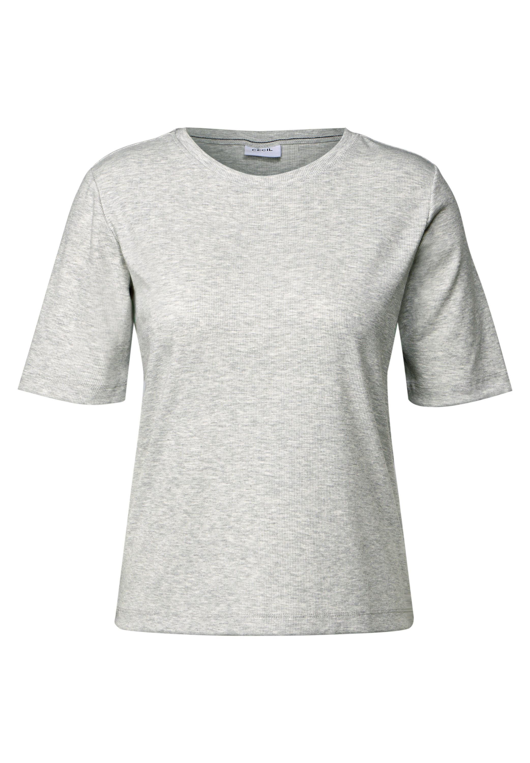 Cecil T-shirt met fijne ribstructuur