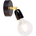britop lighting wandlamp porcia decoratieve lamp van keramiek, bijpassende lm e27 - exclusief, made in europe (1 stuk) zwart