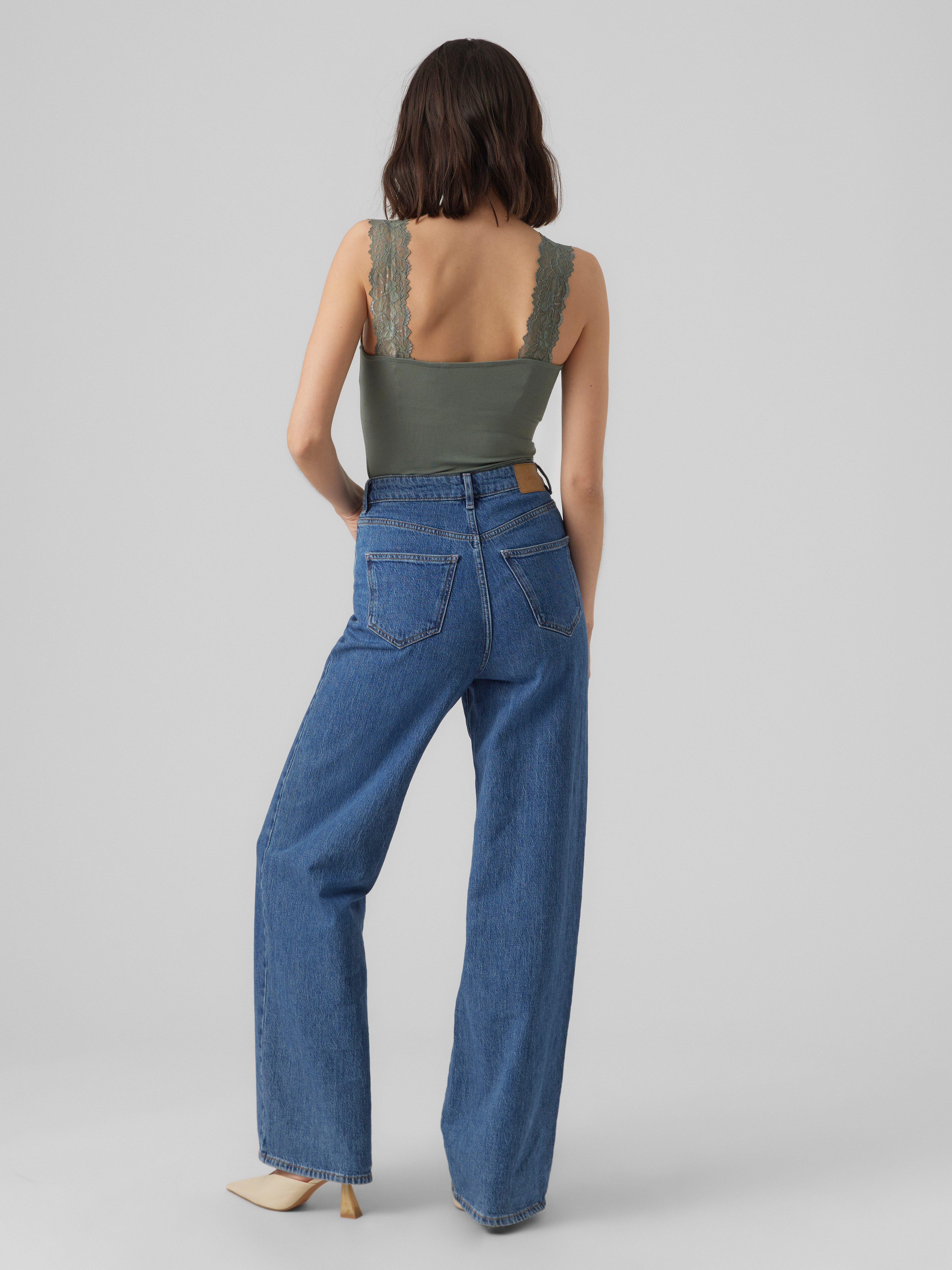 Vero Moda Kanten top VMROSA SL TOP JRS NOOS
