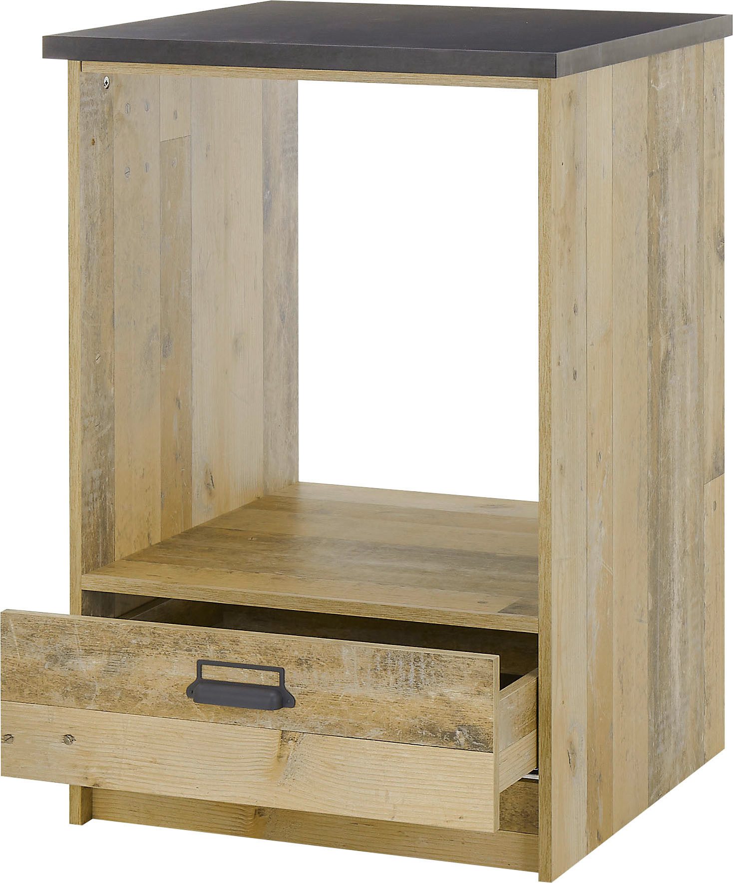 Home affaire Ombouwkast voor oven Sherwood met apothekersgrepen van metaal, breedte van het werkblad 63 cm