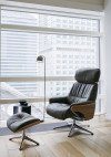 FLEXLUX Voetenbankje Aarhus, hocker voor beensteun voor een betere ontspanning, eiken, aluminium voet