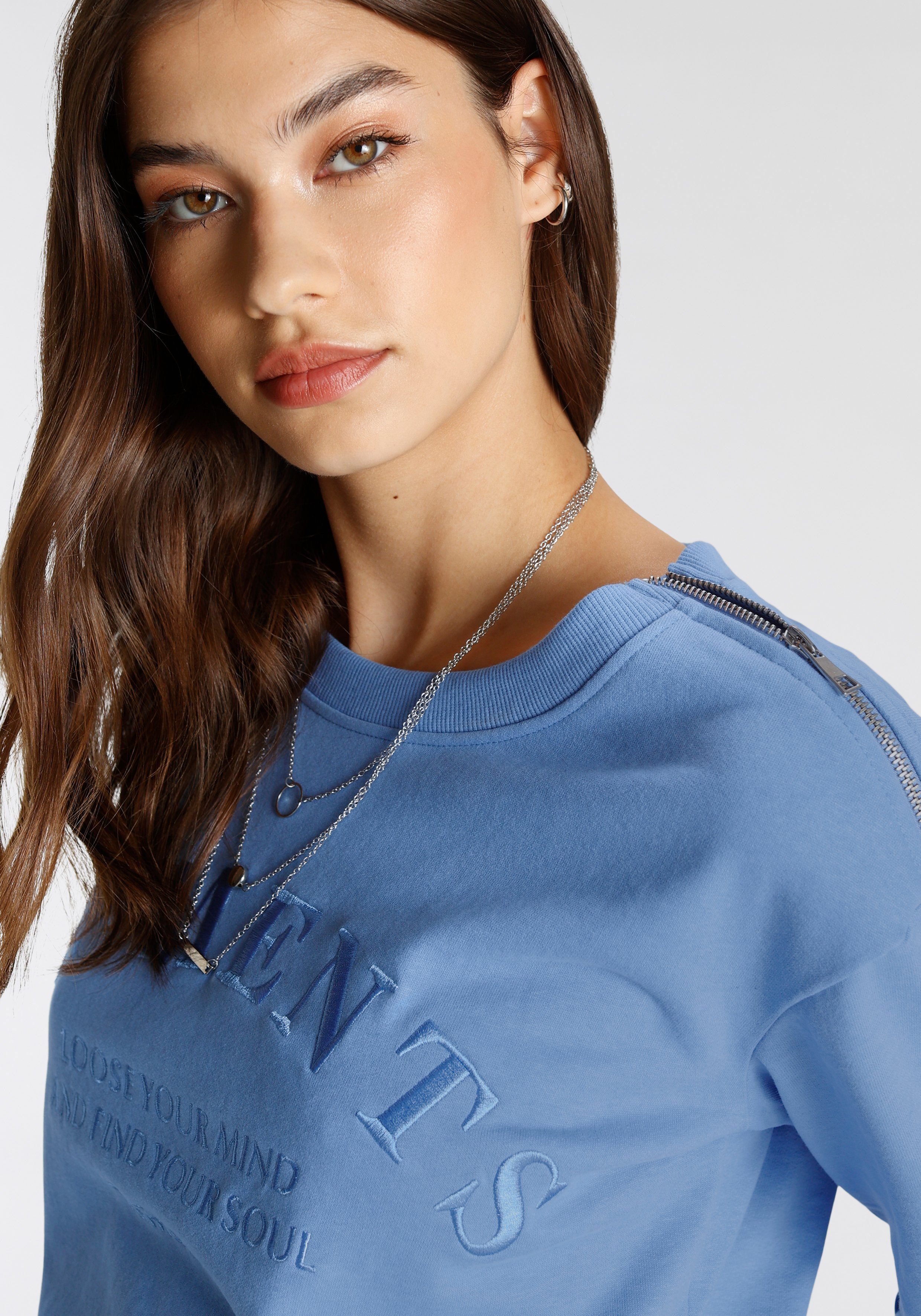Tamaris Sweatshirt Met een rits op de schouder - NIEUWE COLLECTIE