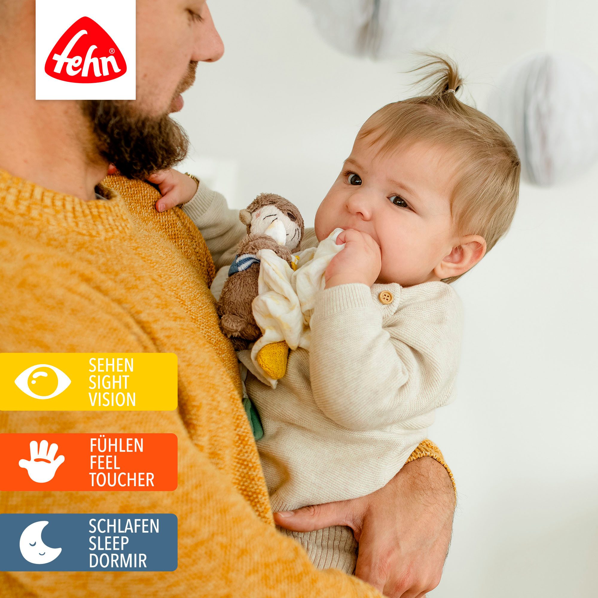Fehn Knuffeldoek Otter Theo, mousseline
