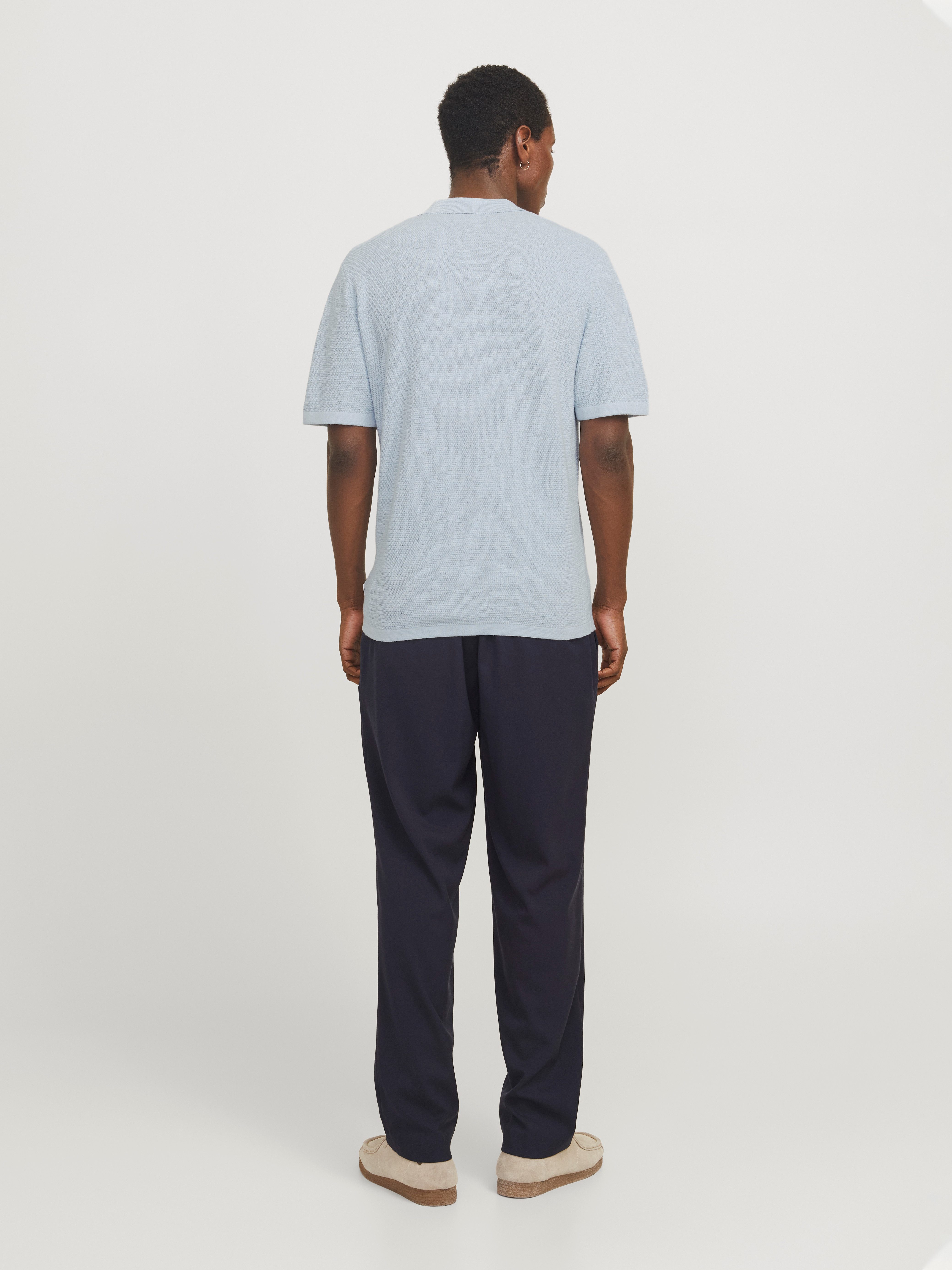 Jack & Jones Trui met korte mouwen JJEGEORGE KNIT POLO SS SN