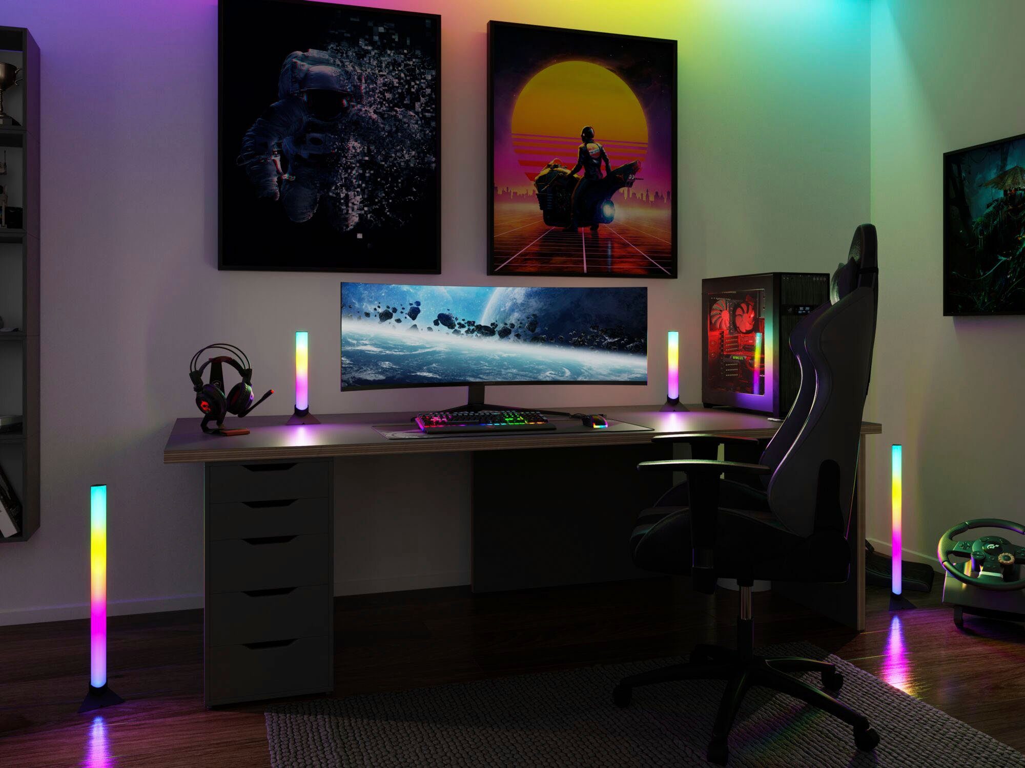 Paulmann Led-strepen EntertainLED Lightbar Dynamic Rainbow RGB 30x30mm 2x1W 2x48lm (1 stuk)