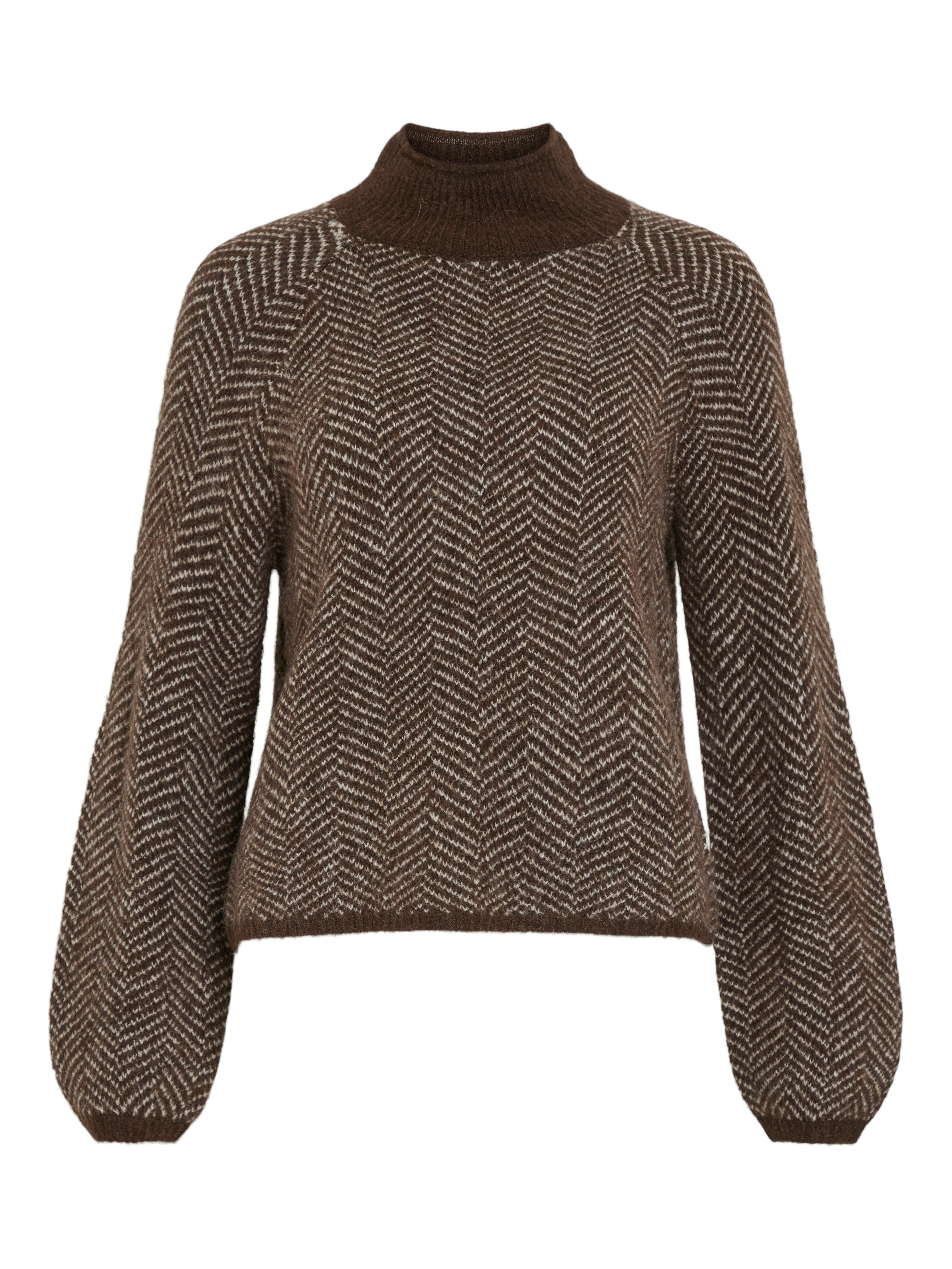 Vila Trui met staande kraag VILORY HIGH NECK L/S KNIT TOP - NOOS