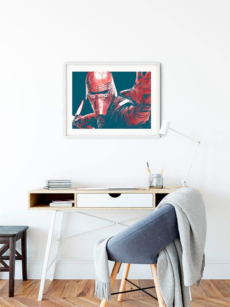 Komar Wanddecoratie Star Wars Faces Kylo Wanddecoratie voor de kinderkamer - zonder lijst (1 stuk)