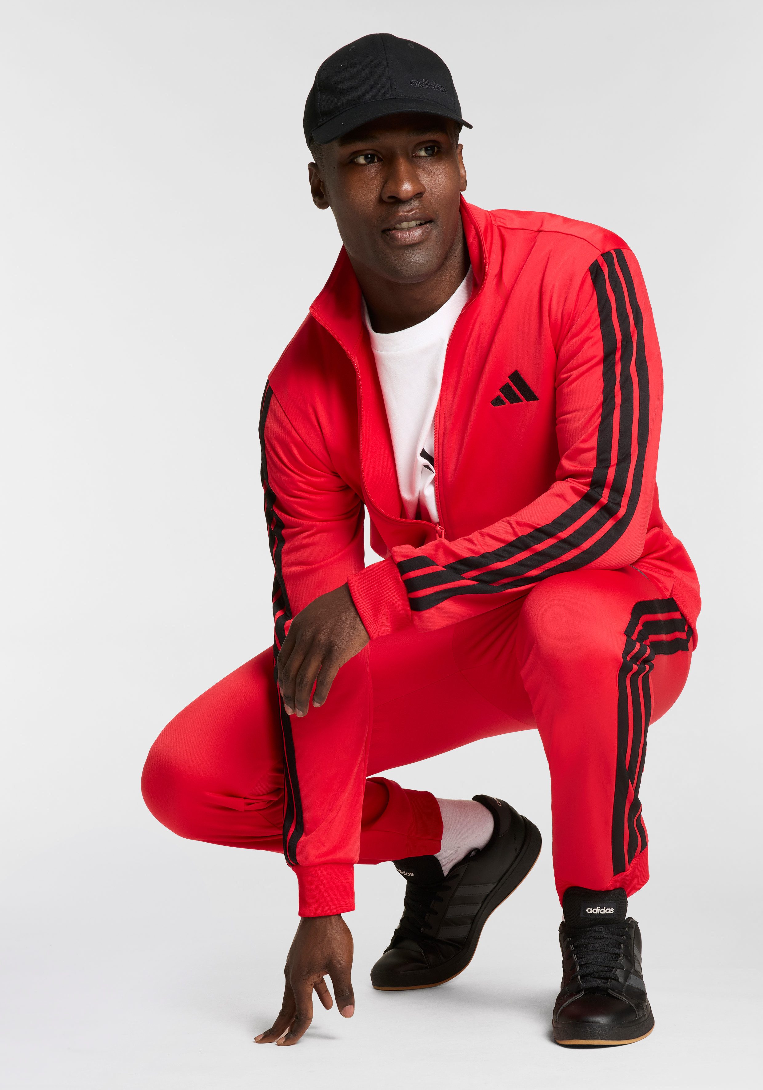 adidas Sportswear Trainingspak M 3S TR TT TS Basic 3-strepen shirt (2-delig)