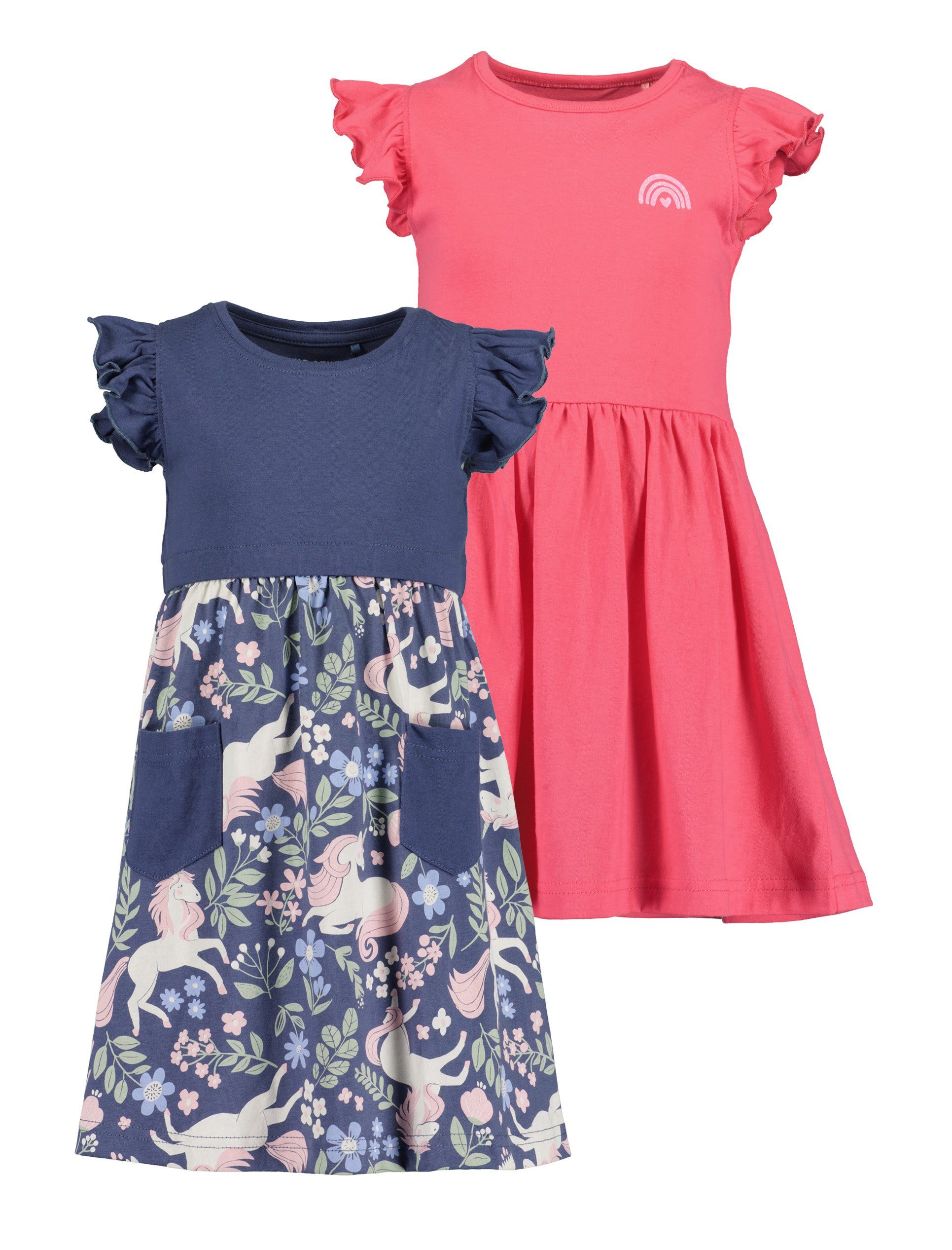 Blue Seven Jerseyjurk (set, 2-delig) meisjes jersey jurken maat 104 roze