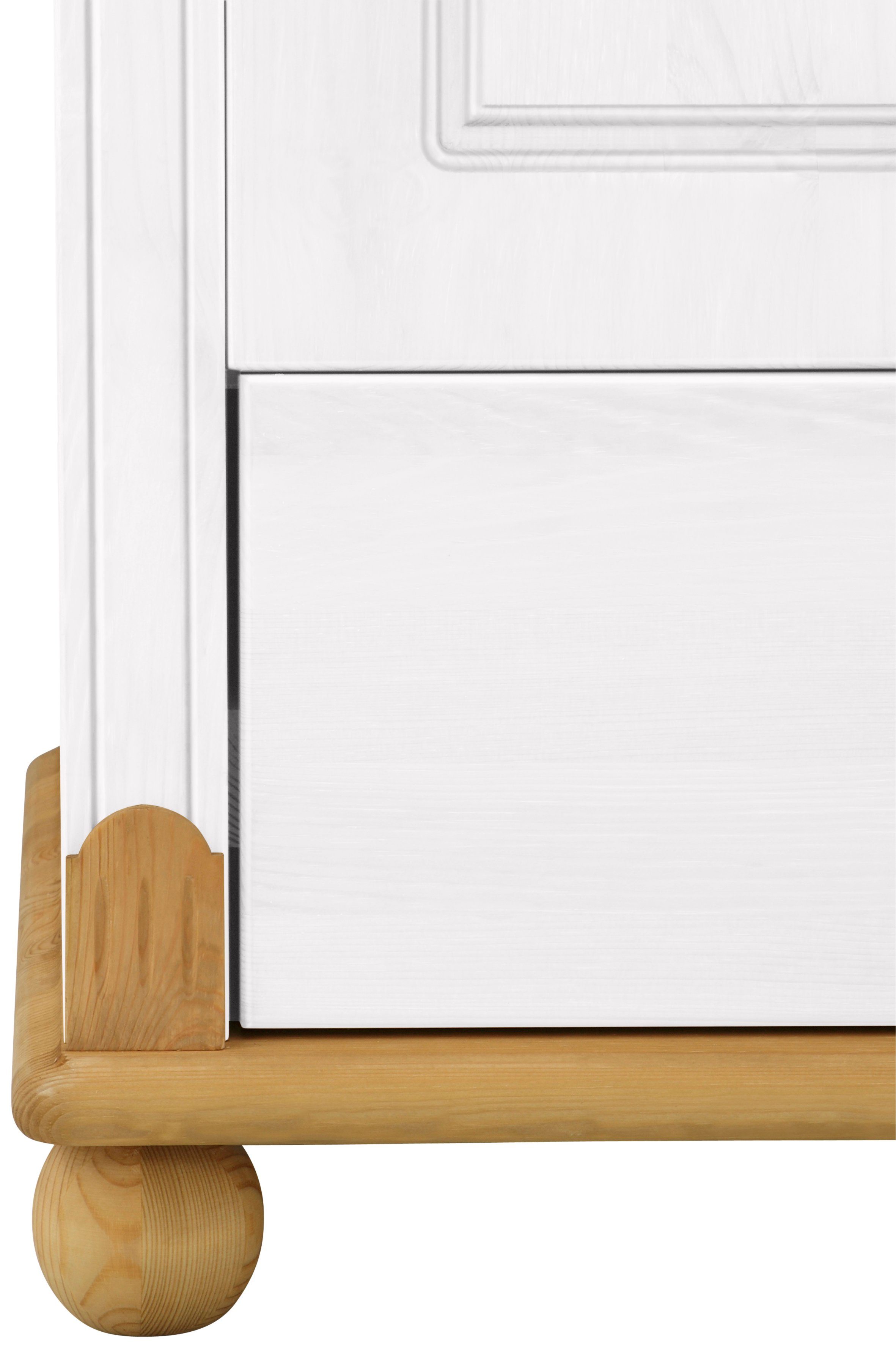 Home affaire Kledingkast Tessin, Driedeuren kast, 3-deurs Breedte 152 cm, massief grenen, met spiegel en 3 lades