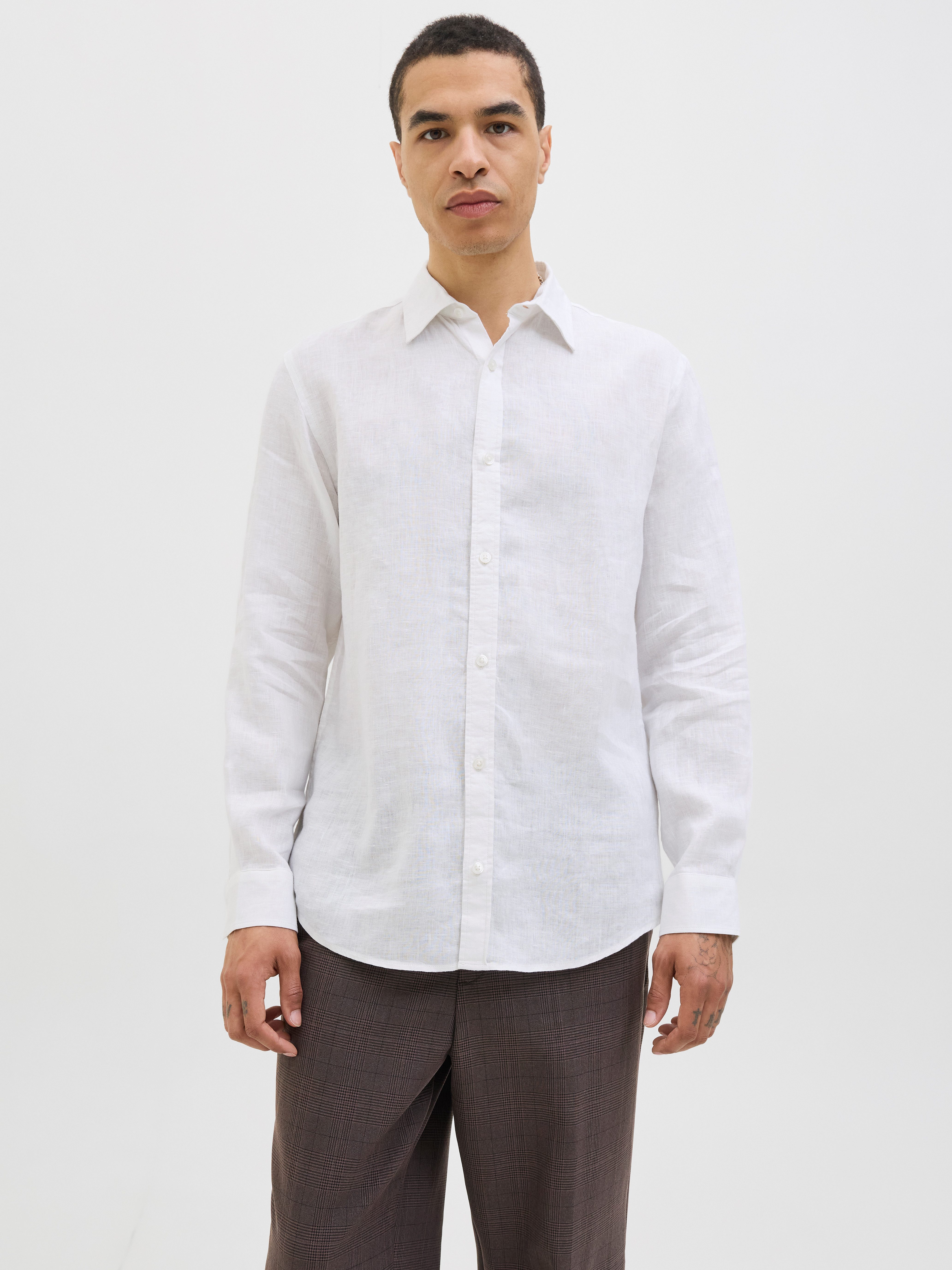 Jack & Jones Linnen overhemd JPRBLALOUI LINEN L/S SHIRT