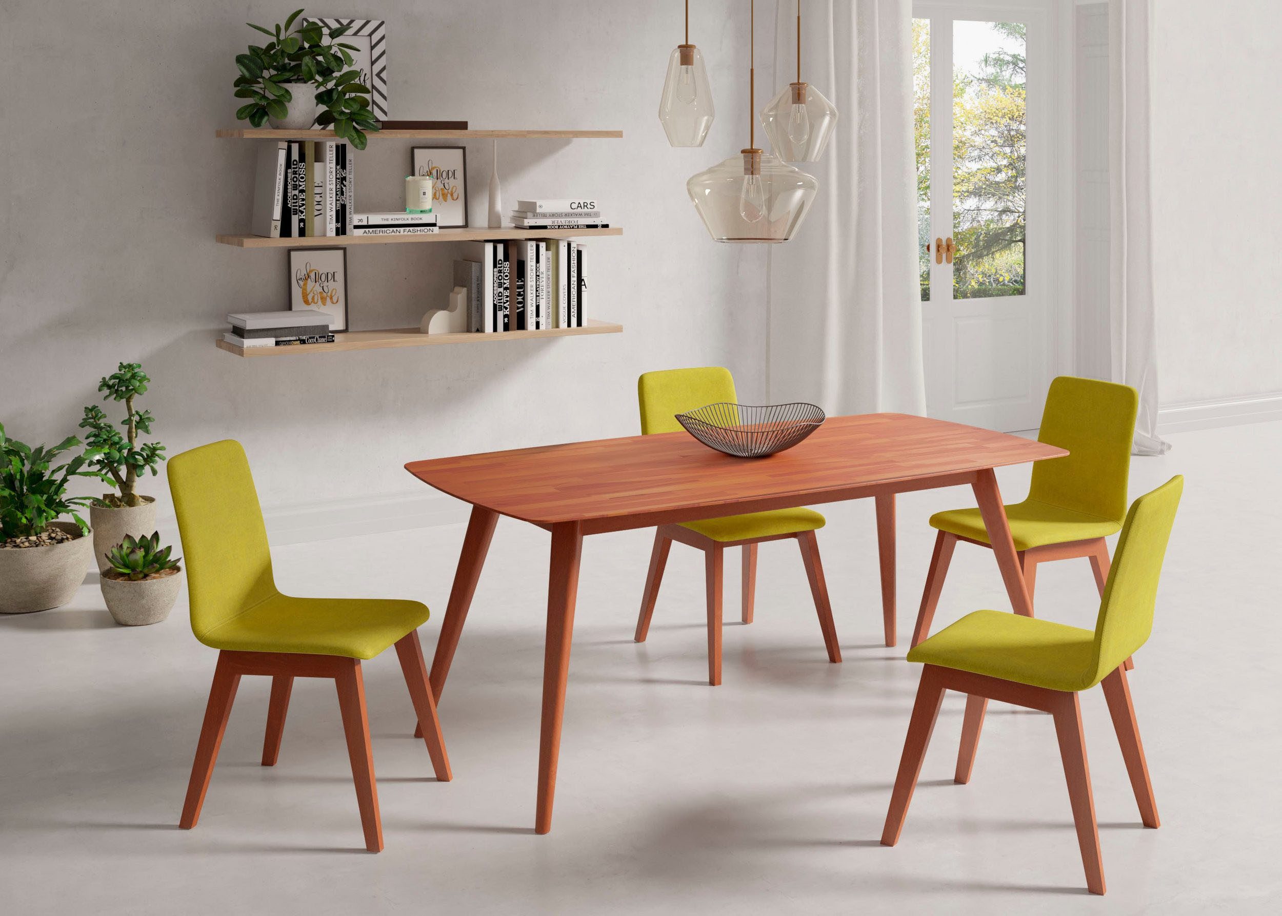 INOSIGN Stoel Sandy met verschillende stoelpootkleuren en kleurvarianten, zithoogte 47 cm (2 stuks)