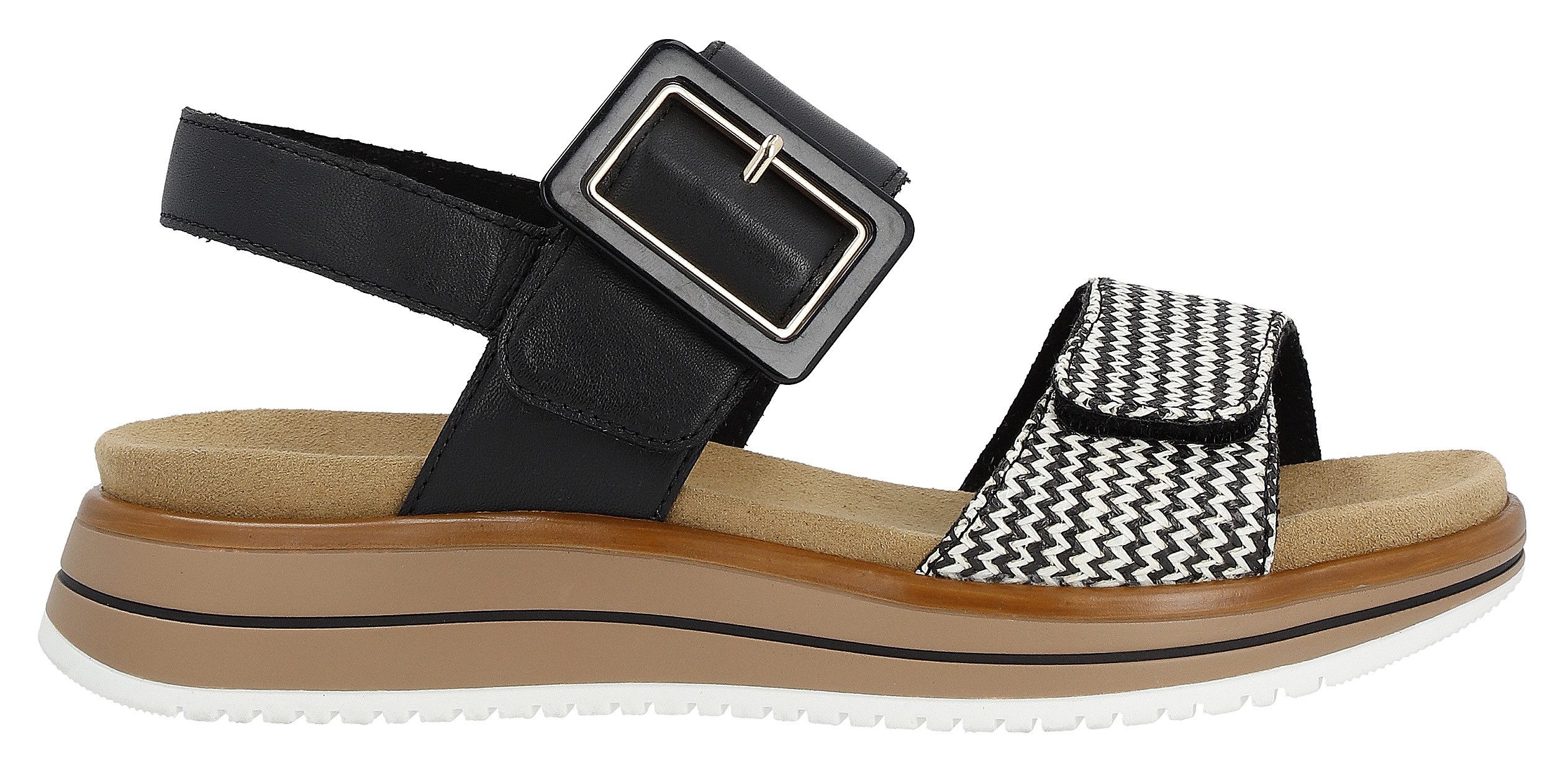 Remonte Sleehaksandaaltjes ELLE-Collection , zomerschoen, sandalen, comfortschoen met praktische klittenbandsluitingen