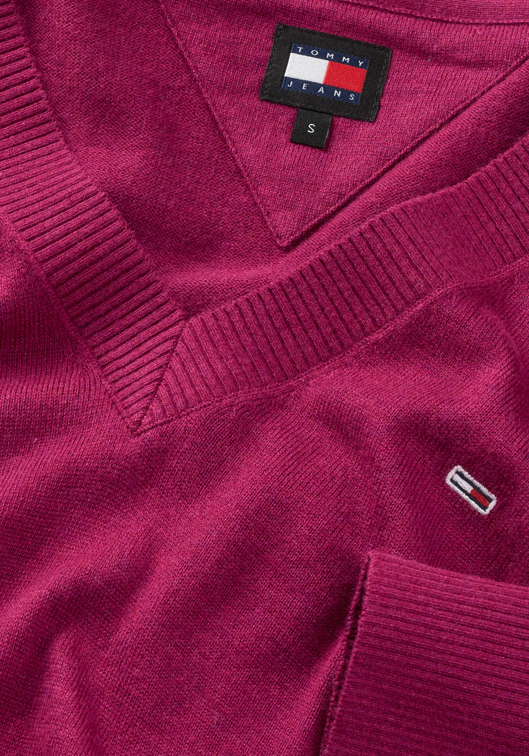 TOMMY JEANS Gebreide trui TJW ESSENTIAL VNECK SWEATER EXT