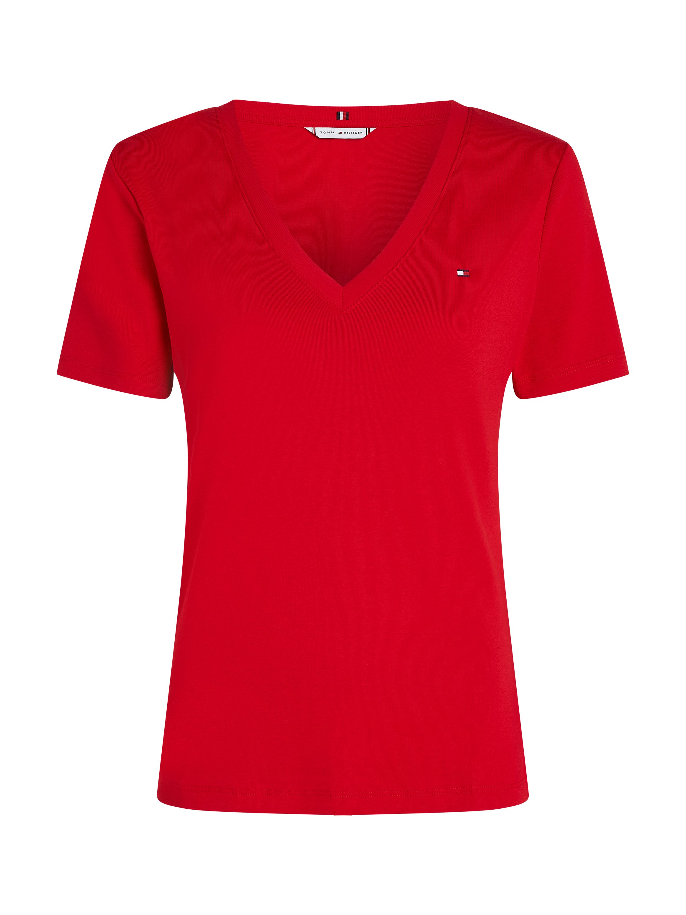 Tommy Hilfiger T-shirt SLIM CODY V-NK SS met geborduurd logo