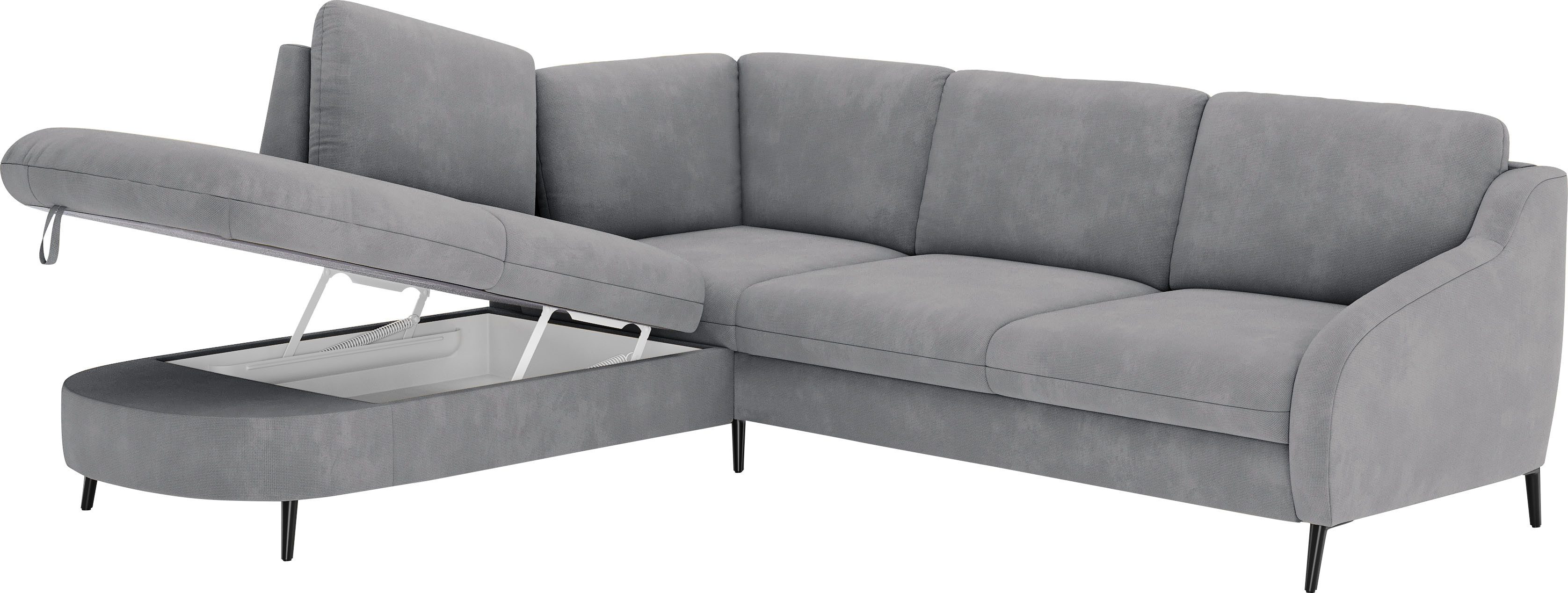 sit&more Hoekbank Soul L-vorm optioneel met bedfunctie en bedlade of lade