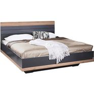 rauch futonbed tarragona met garneringen aan hoofd- en voetbord en comfortabele zithoogte grijs