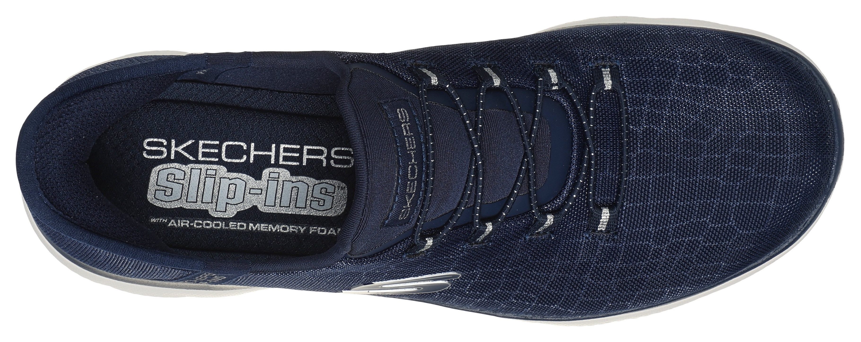 Skechers Slip-on sneakers SUMMITS-CLASSY NIGHT Slippers, vrijetijdsschoen met comfortabele hielkussenfunctie