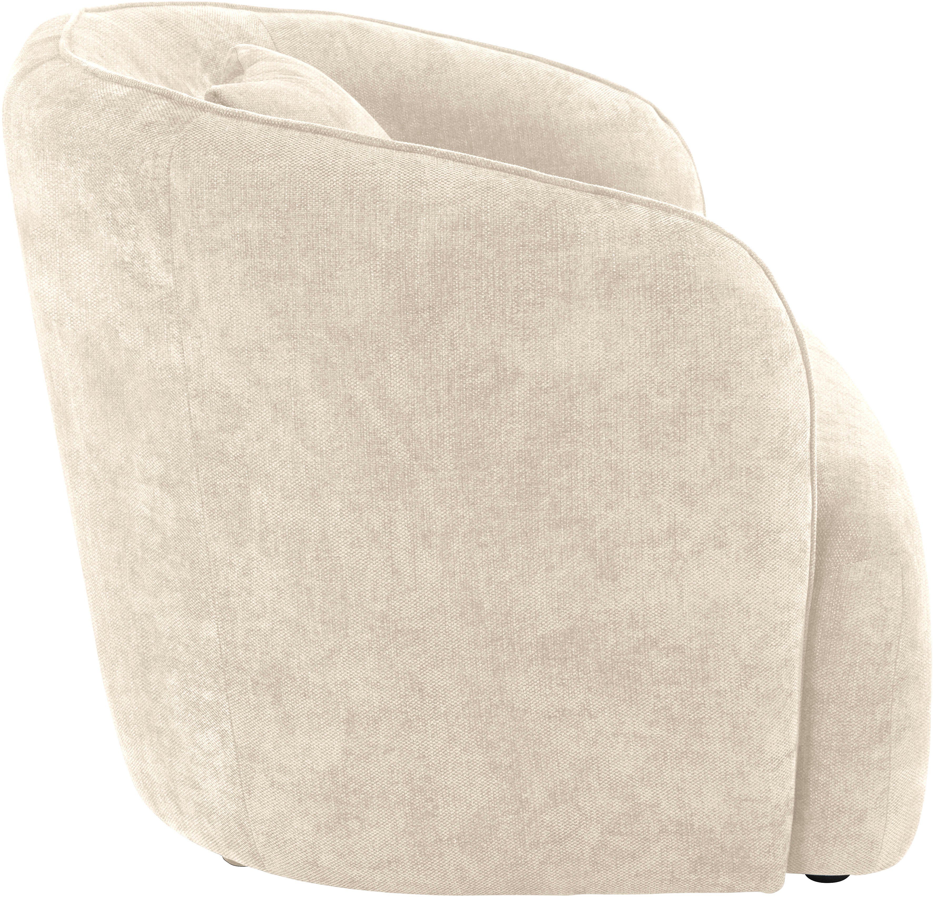 andas Fauteuil Kreukelzone ook met bouclé-bekleding