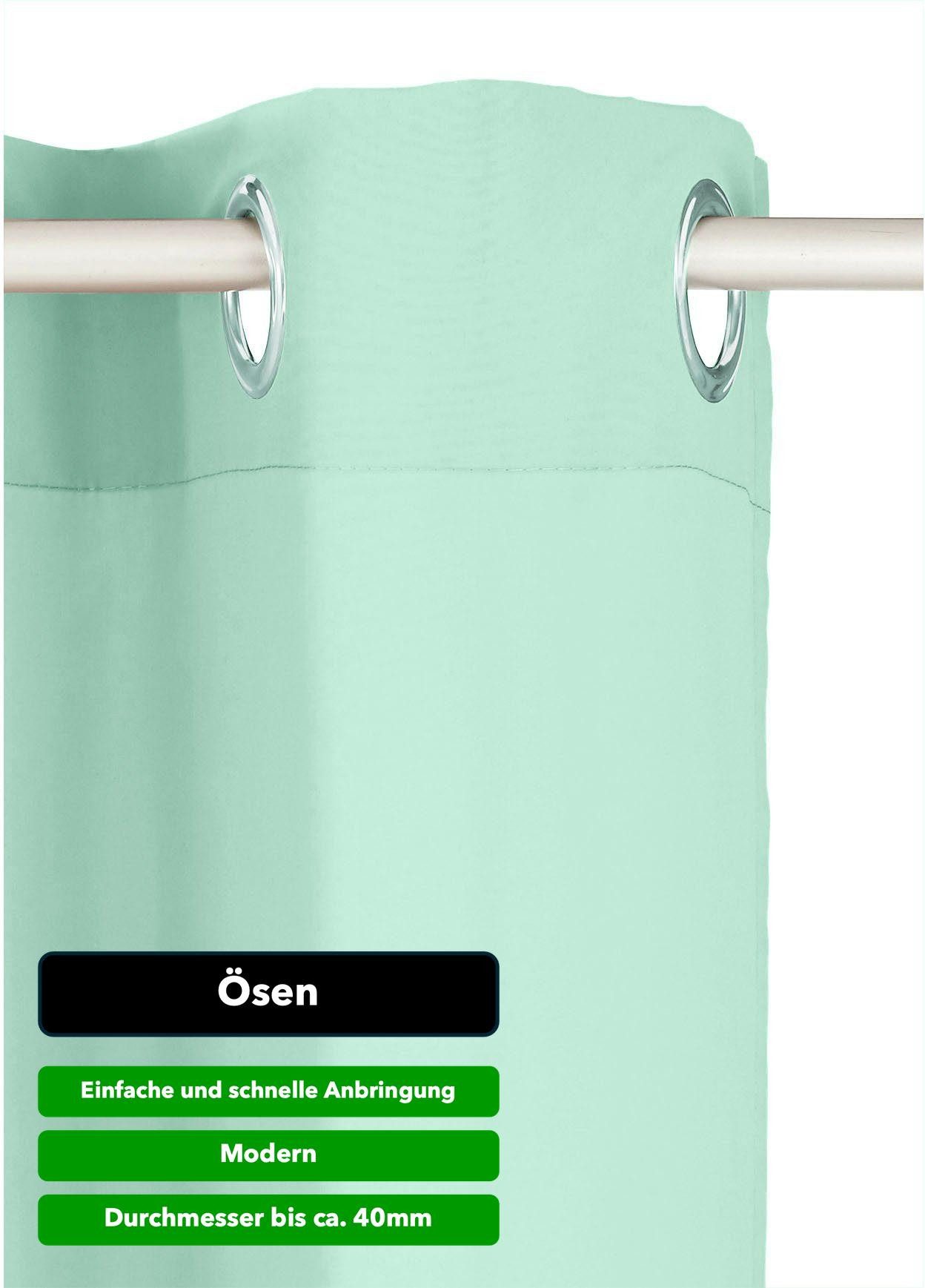 Home affaire Gordijn Parry set van 2, ondoorzichtig, monochroom, basic (2 stuks)