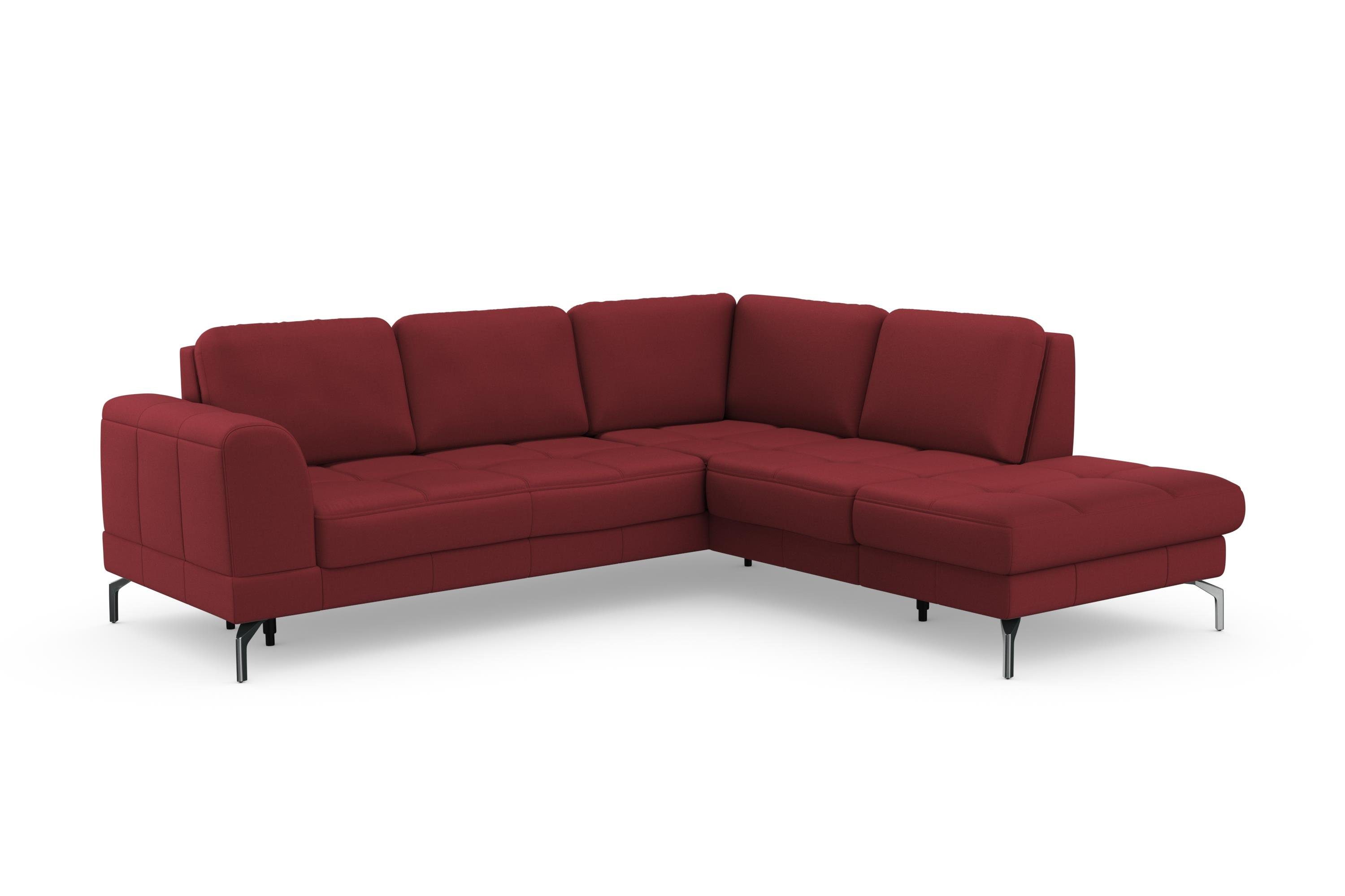 sit&more Hoekbank Bendigo L-vorm inclusief zitdiepteverstelling, bodemvrijheid 15 cm, in 2 pootkleuren