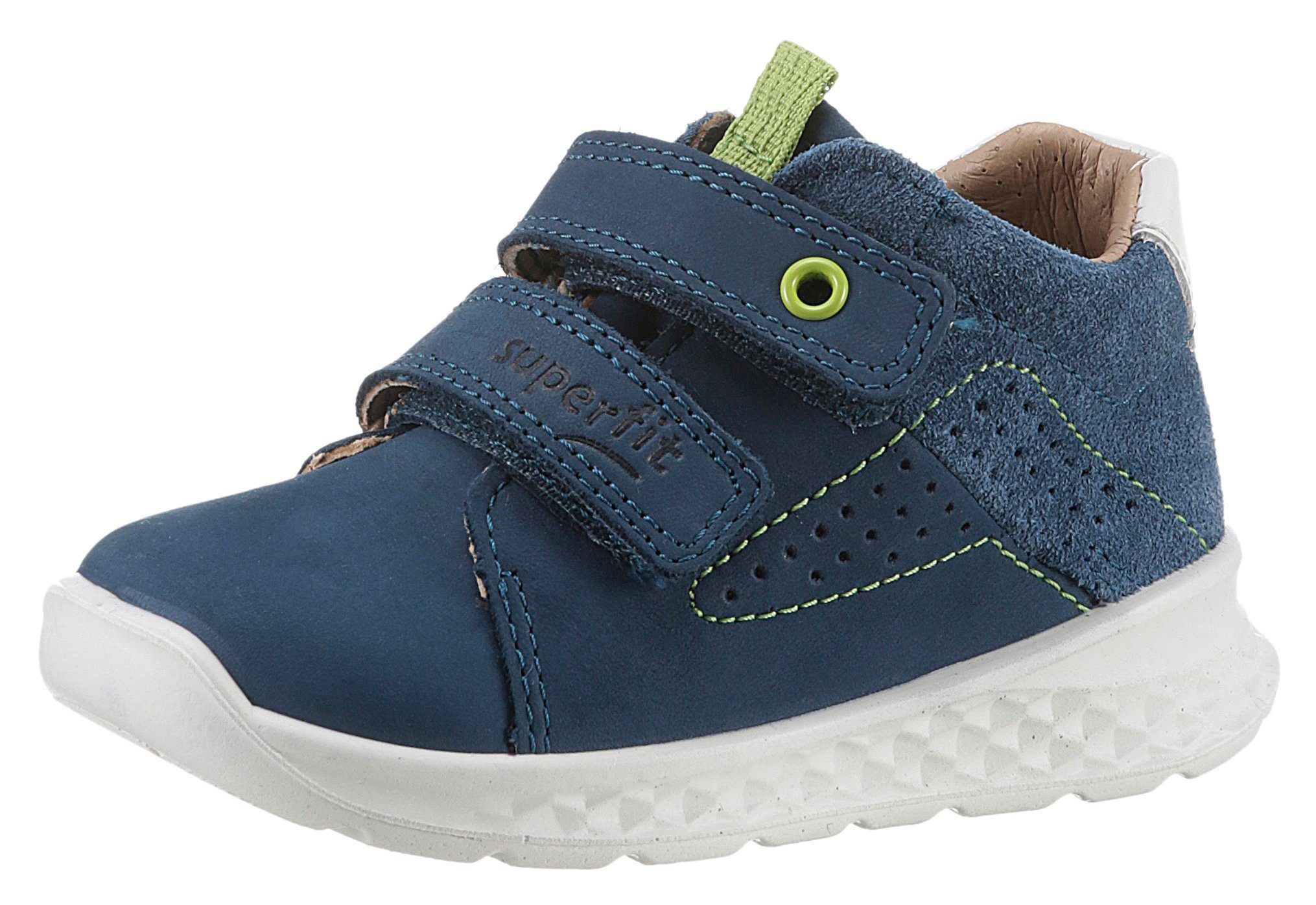 Superfit Sneakers BREEZE WMS: middel met gekleurde oog, vrijetijdsschoen, lage schoen, veterschoen