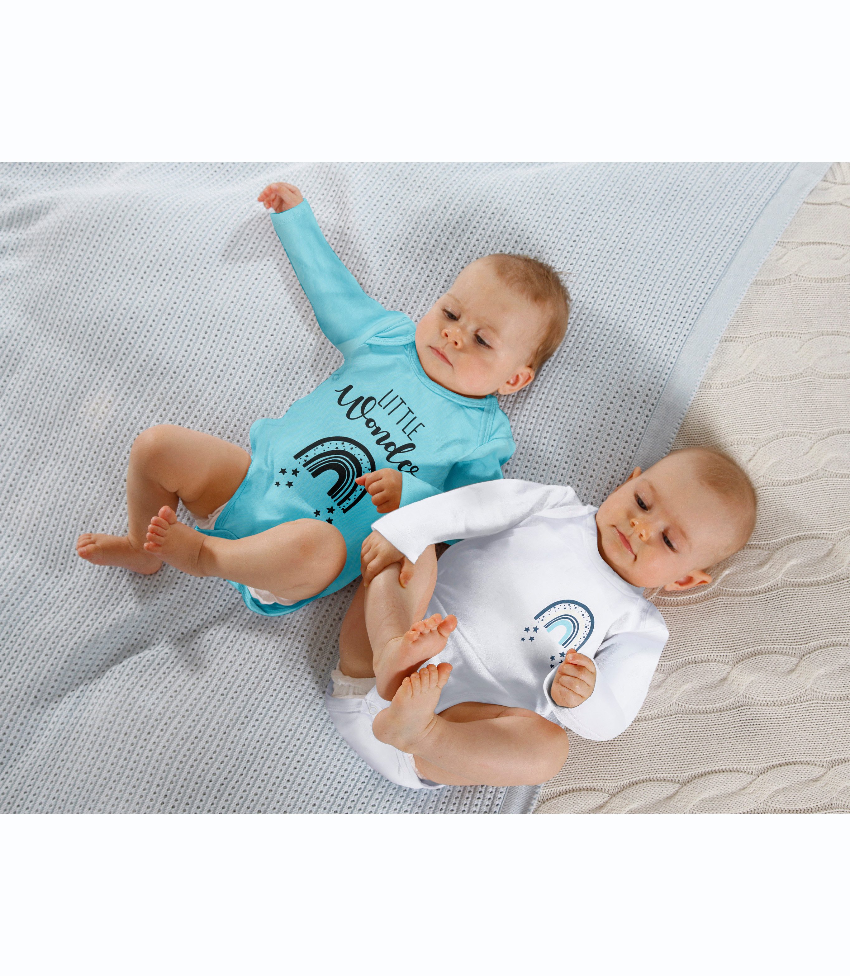 KIDSWORLD Body met lange mouwen 2-pack baby-body s Little Wonder (set 2-delig 2)
