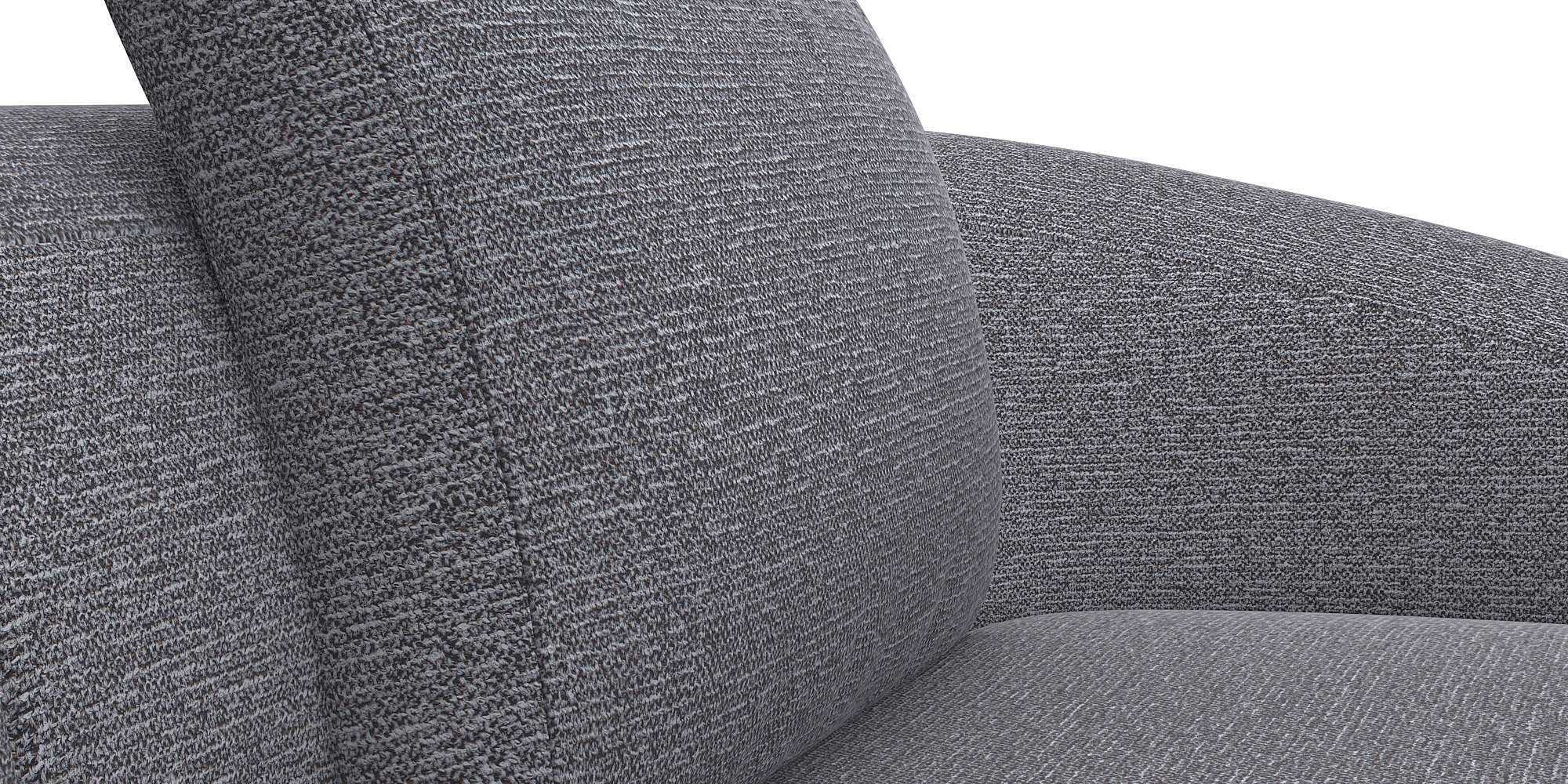 FLEXLUX Zithoek Torino, rond, L-vorm, bankhoek met recamière, longchair-sofa