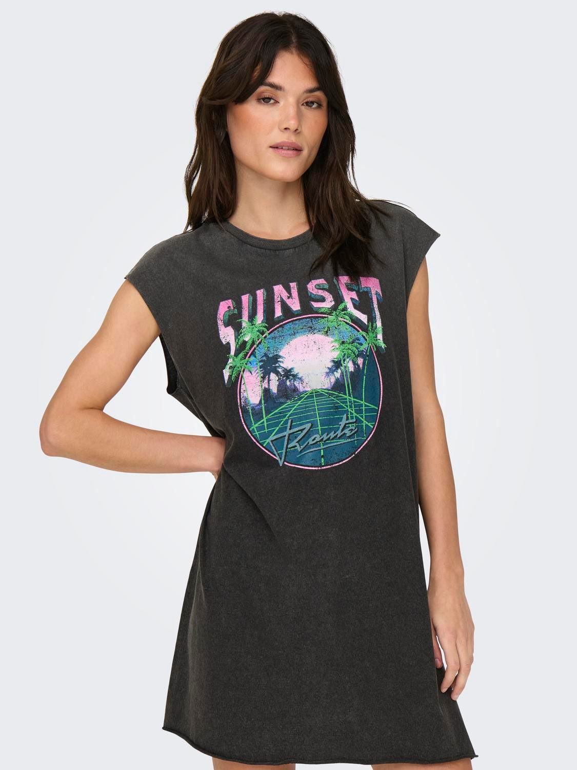Only Shirtjurk ONLLUCY S/L PALMS DRESS BOX JRS