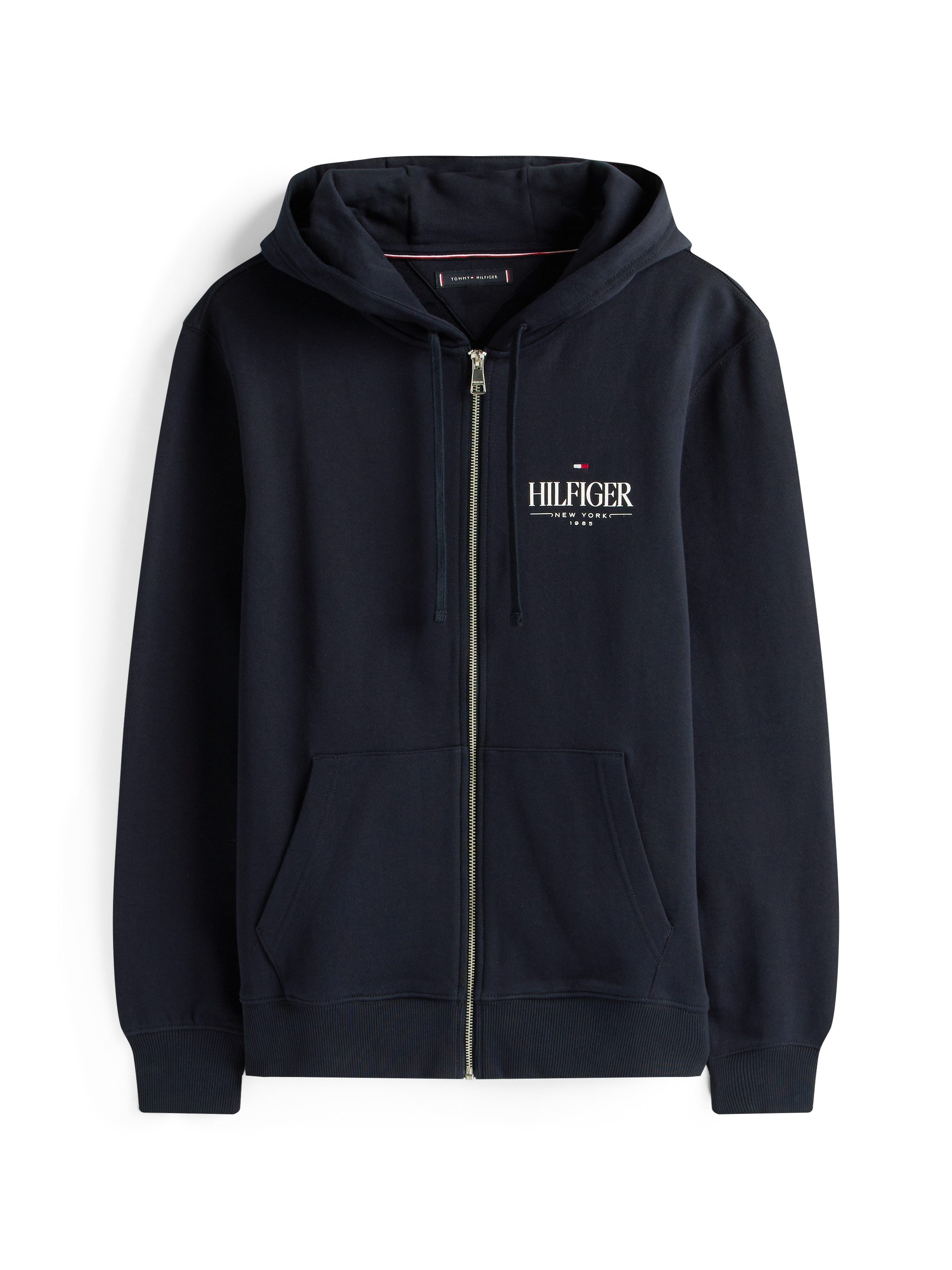 Tommy Hilfiger Capuchonsweatvest HILFIGER STACKED HOODED ZIP TH