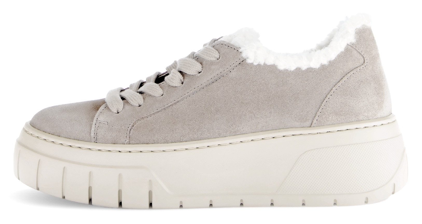 Gabor Plateausneakers plateau, vrijetijdsschoen, lage schoen, veterschoen met best fitting