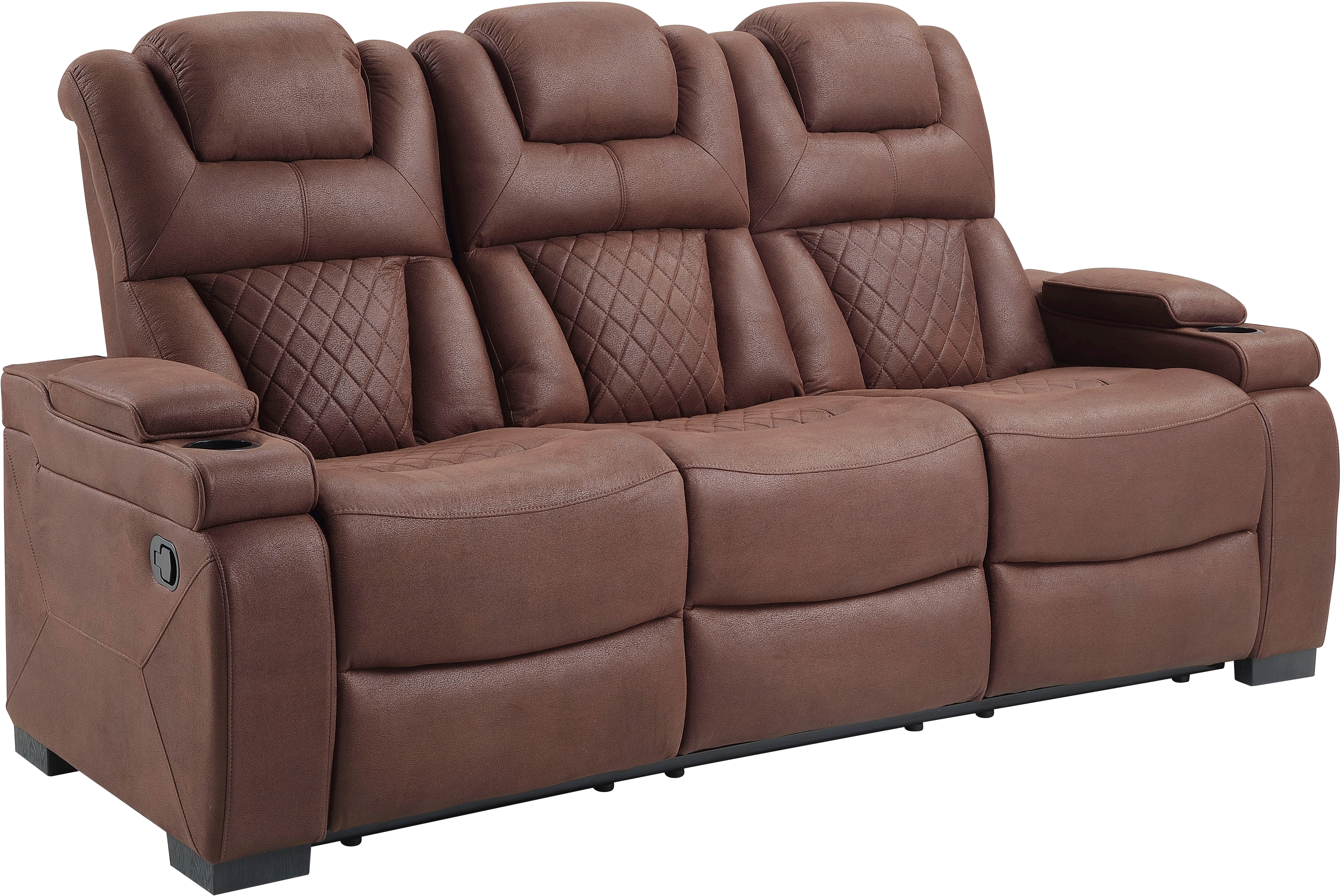 ATLANTIC home collection 3-zitsbank Faris Twee relaxfuncties, inklapbare console met bekerhouder