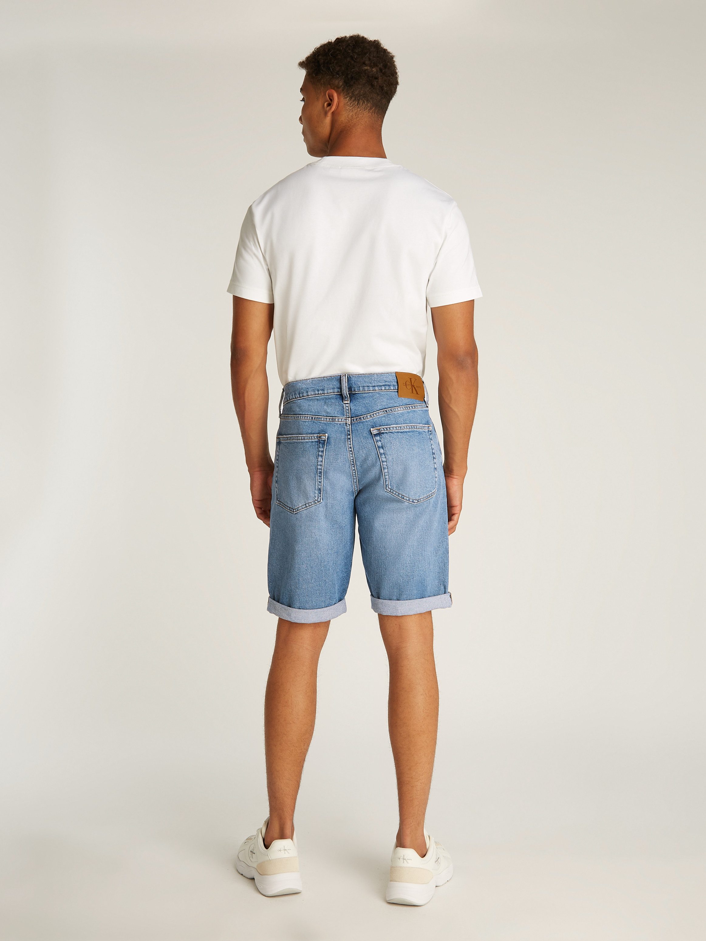Calvin Klein Short SLIM SHORT met omslagzoom