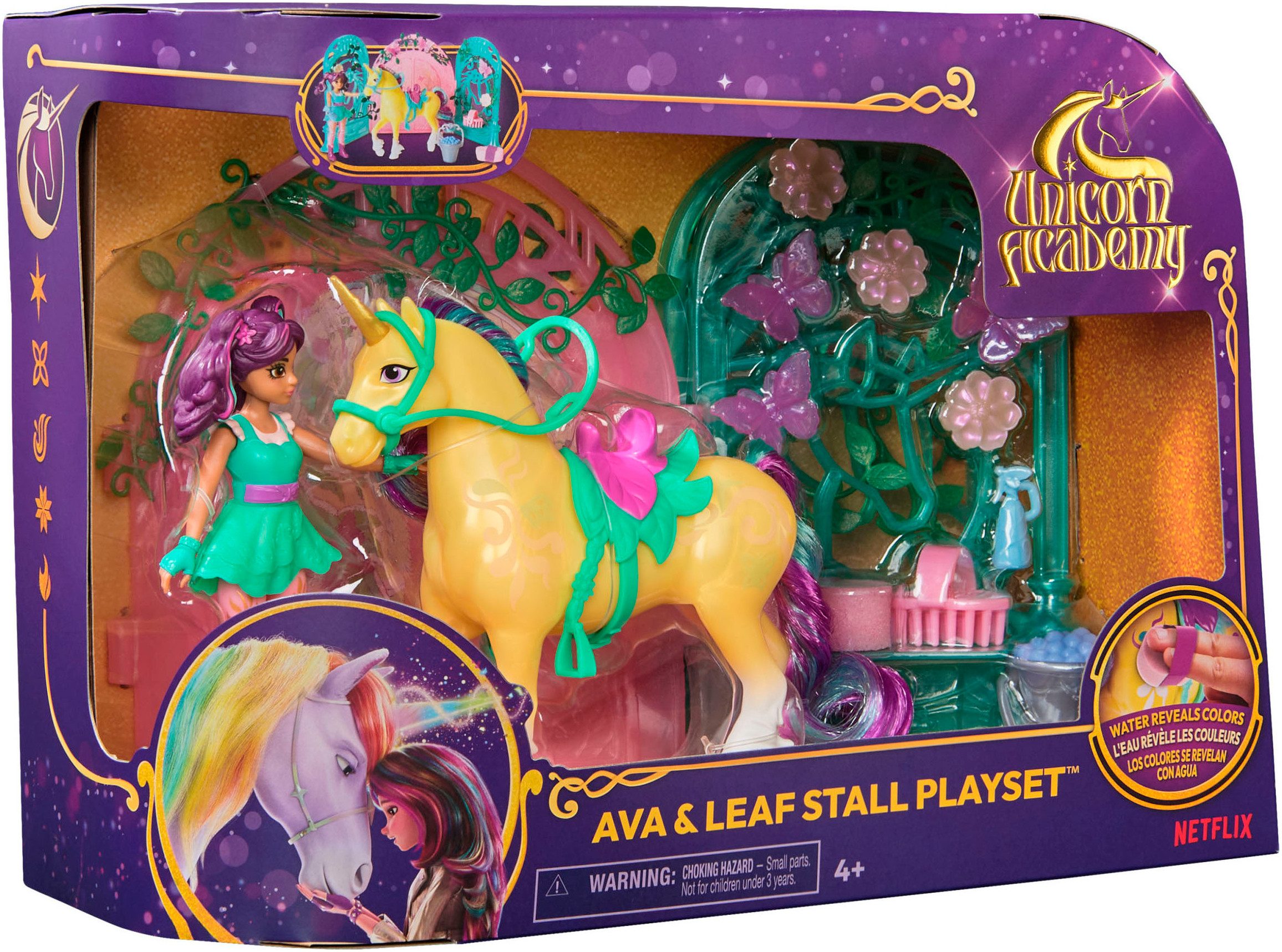 Spin Master Aankleedpop Unicorn Academy - Stall Spielset - Ava & Leaf