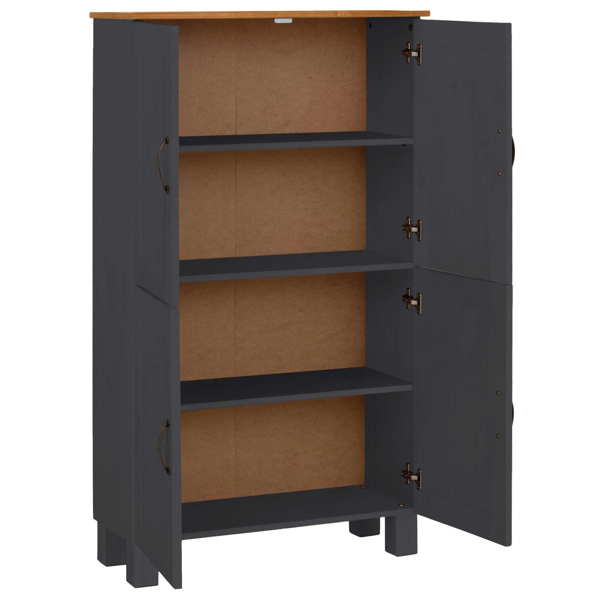 Home affaire Halfhoge kast Rodby Massief, FSC®-gecertificeerd hout, breedte 75 cm, hoogte 130 cm